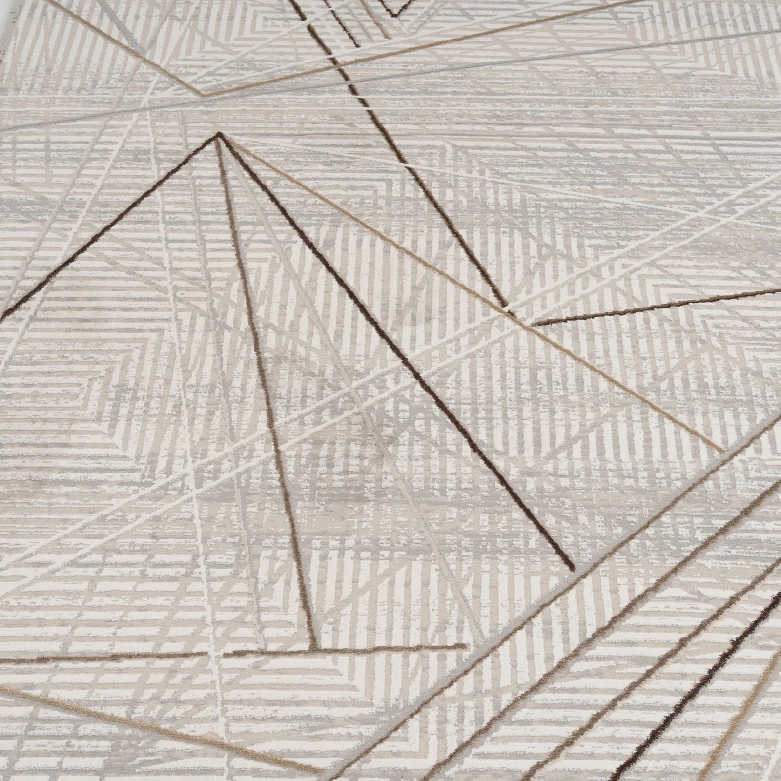 Abstract Linear Beige Rug - Jalo - Image 4