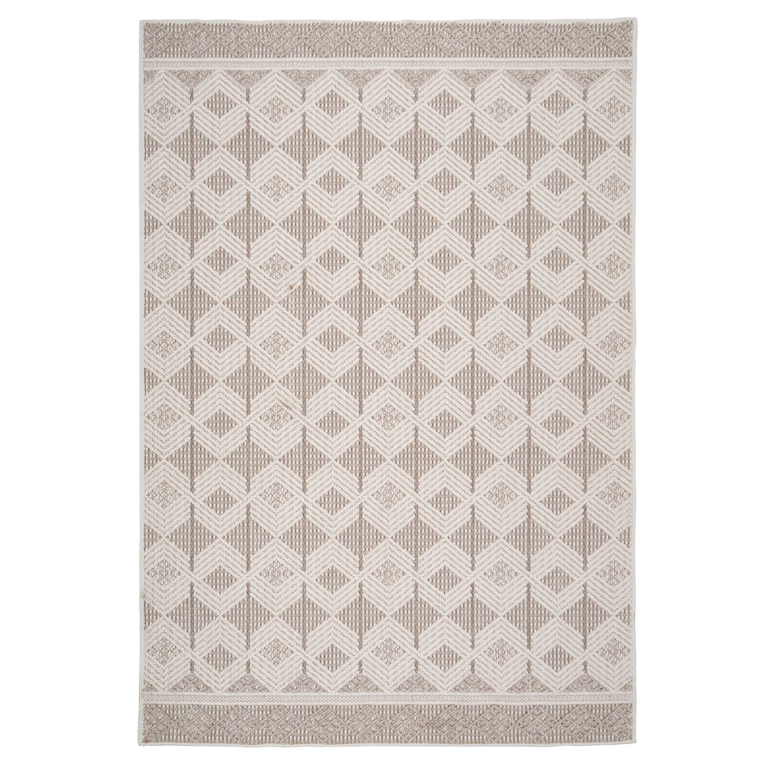 Beige Tribal Motif Rug - Armo