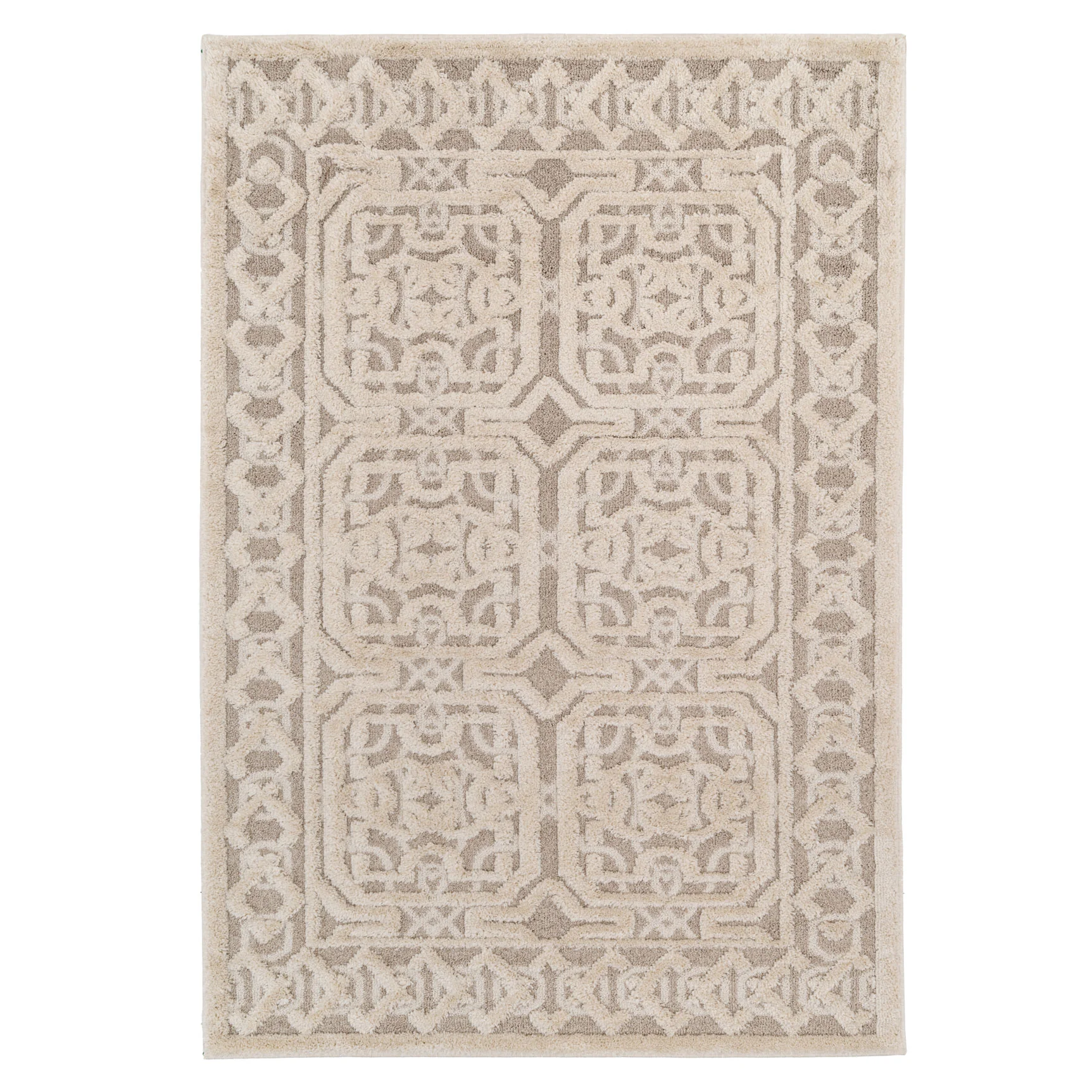 Beige White Heritage Rug - Meya