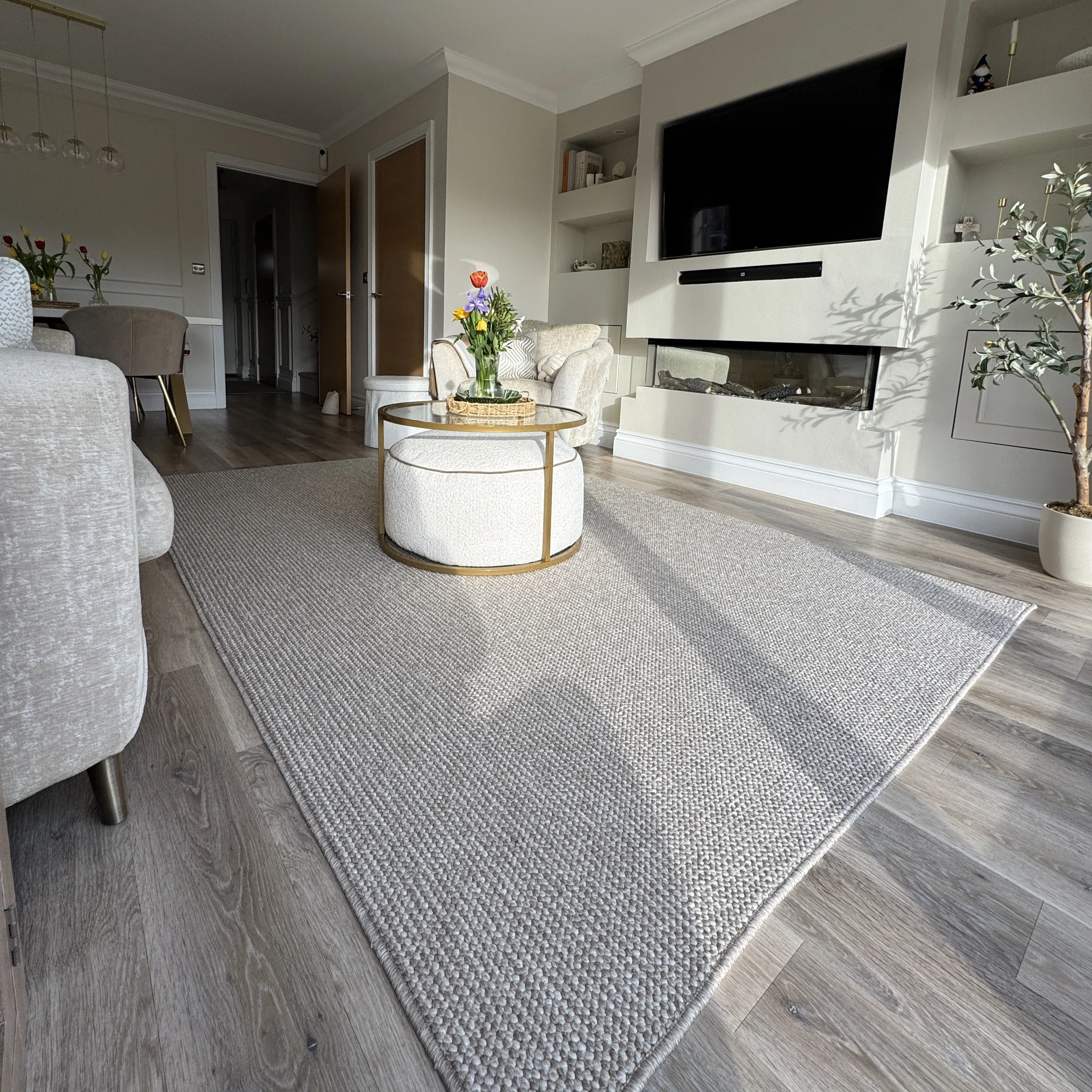 Beige Wool Style Rug - Tala - Image 3