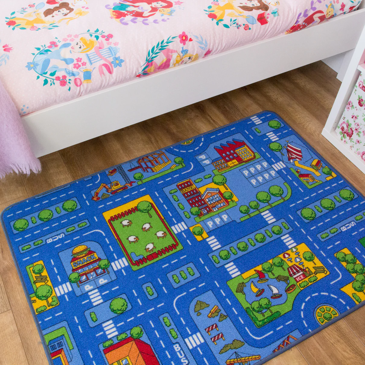 Blue Village Roads Kids Play Mat - Image 3