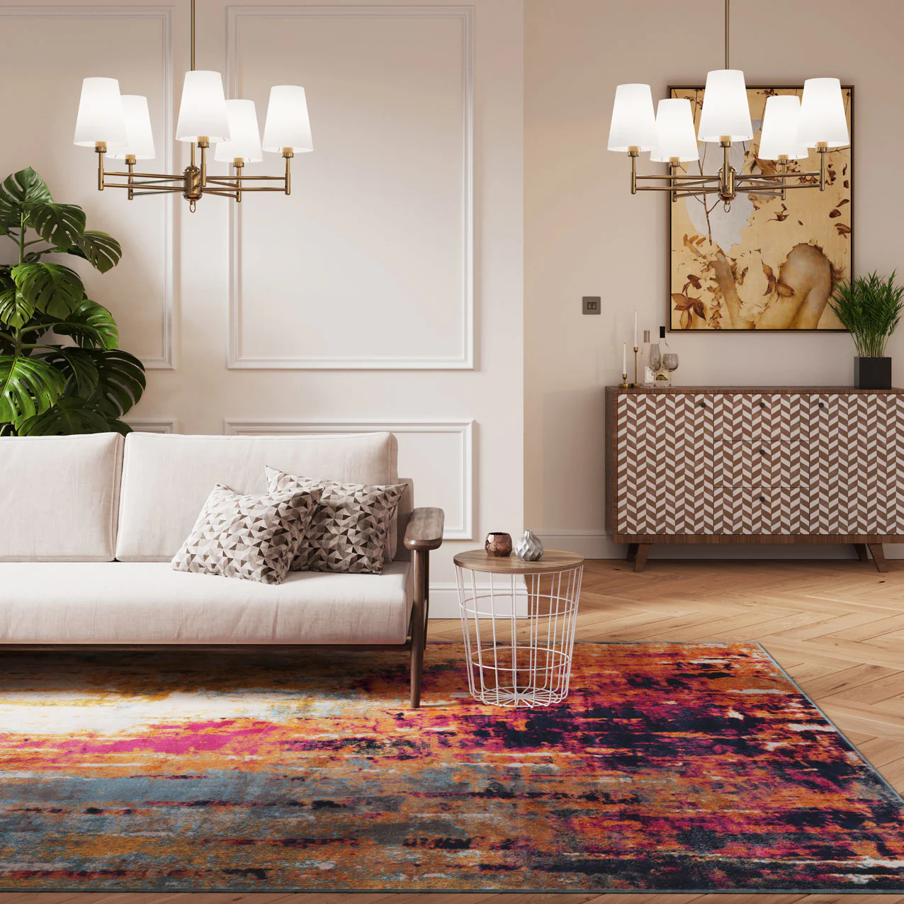 Colourful Paint Abstract Area Rug - Image 10