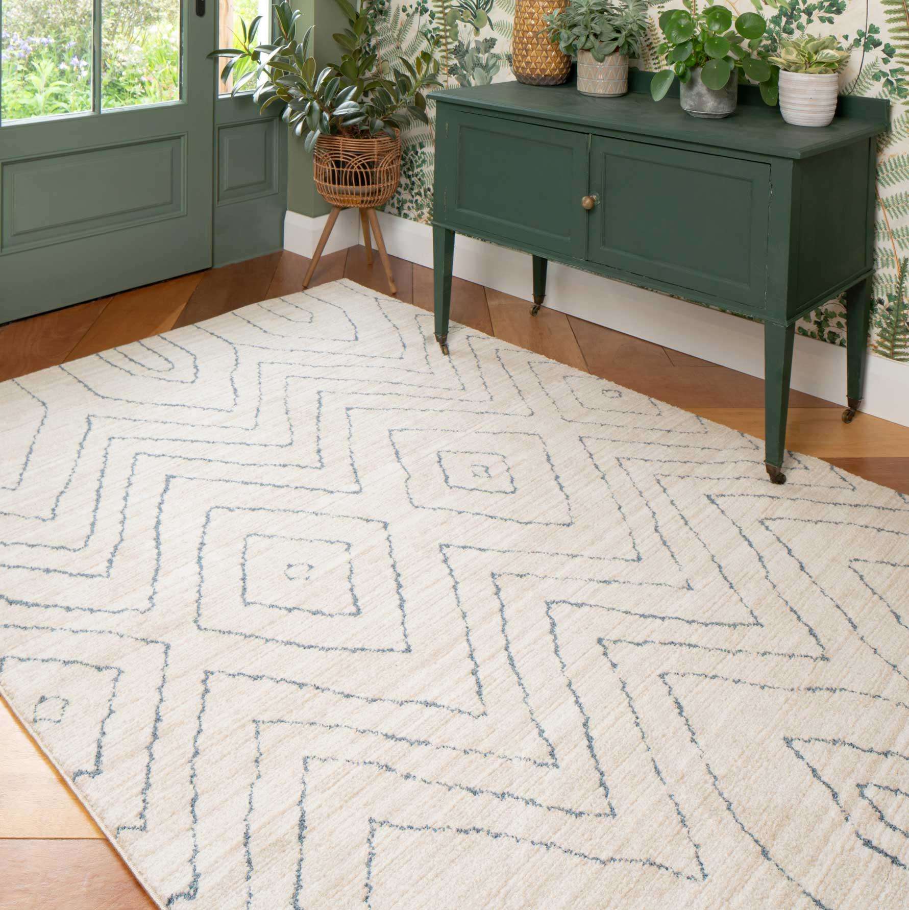 Cosy Soft Chevron Beige Moroccan Berber Bedroom Rug - Carlos - Image 2