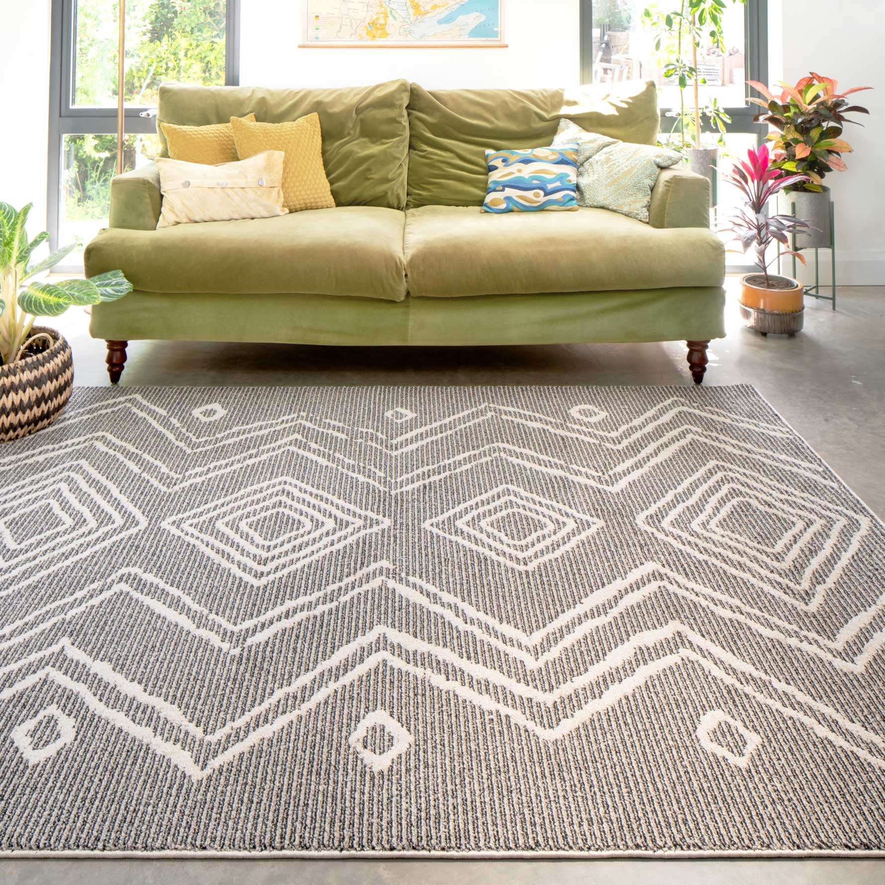 Cosy Soft Underfoot Grey Moroccan Berber Rug - Neva - Image 2