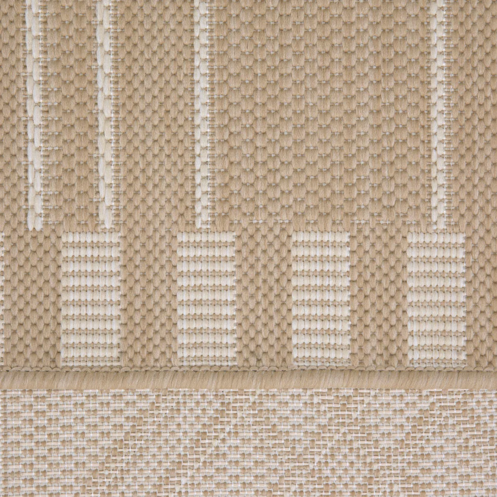 Cream Modern Geometric Area Rug - Basata - Image 7