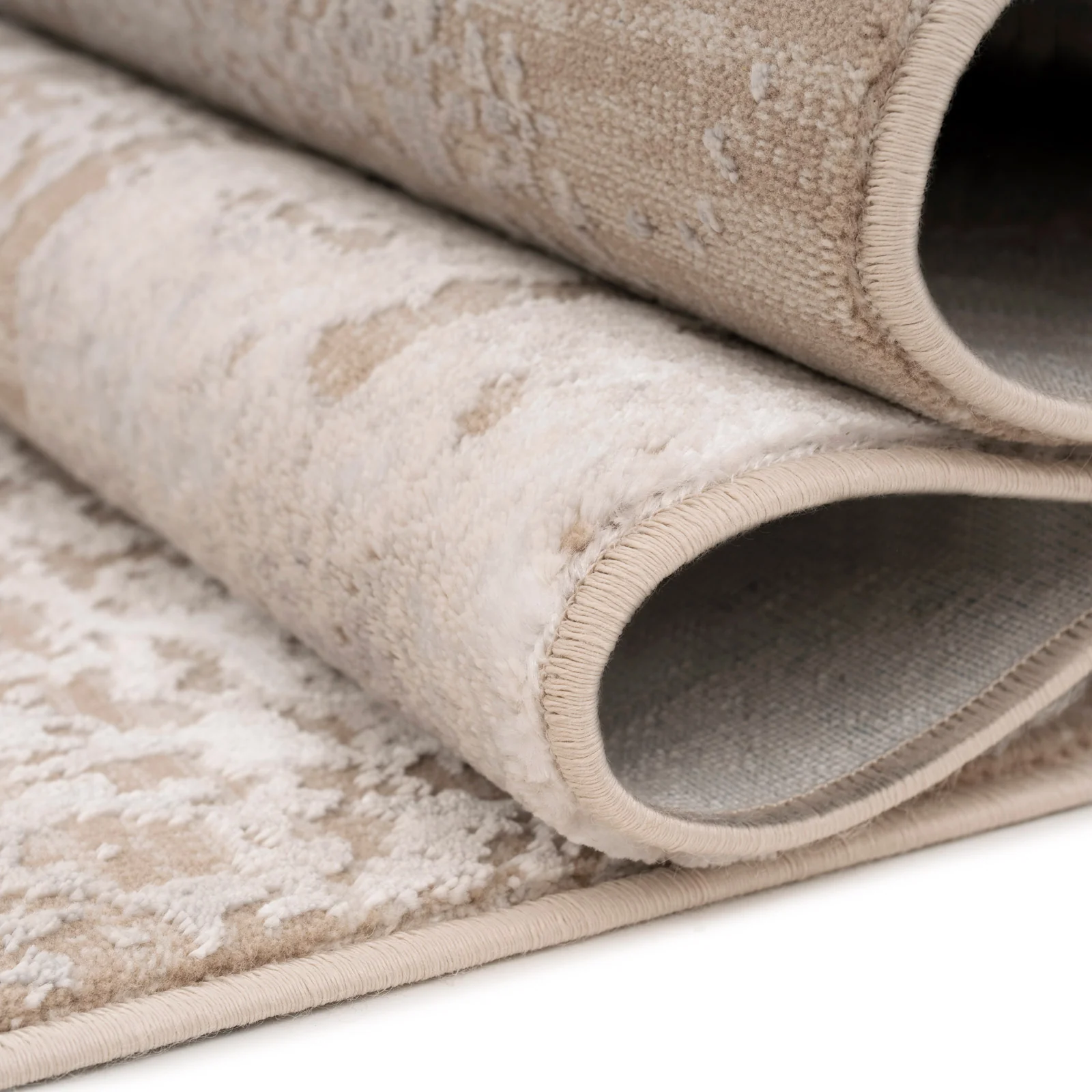 Distressed Greige Bordered Runner - Lena - Image 3