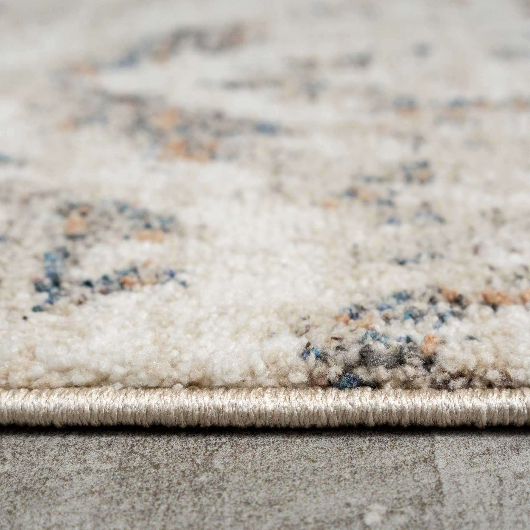 Distressed Grey Gold Diamond Area Rug - Boyce - Image 6