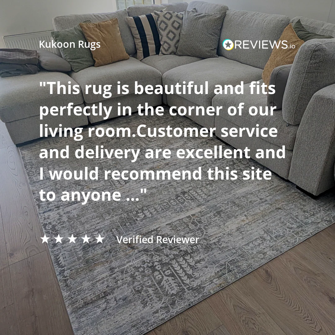Distressed Mottled Grey Living Room Area Rug - Klos - Image 4
