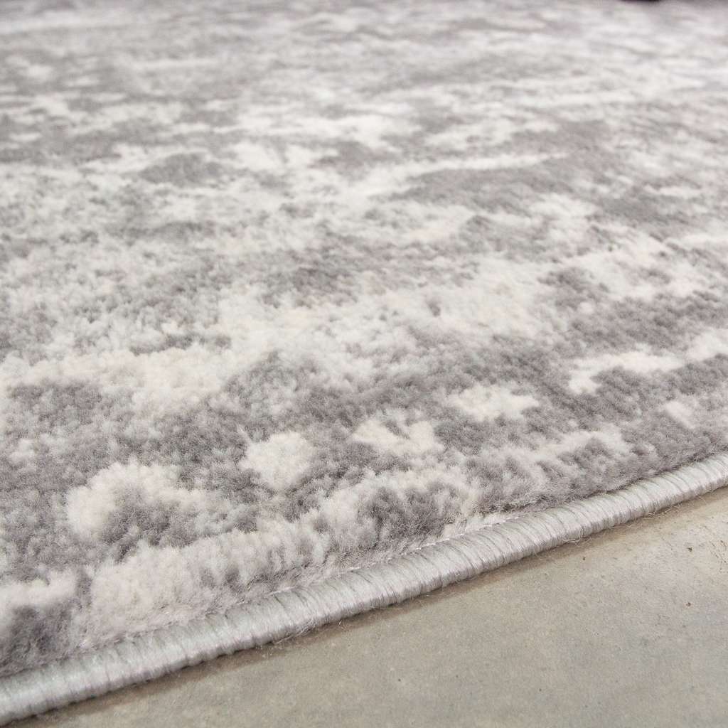 Faded Distressed Grey Oriental Pattern Rug - Demelza - Image 6