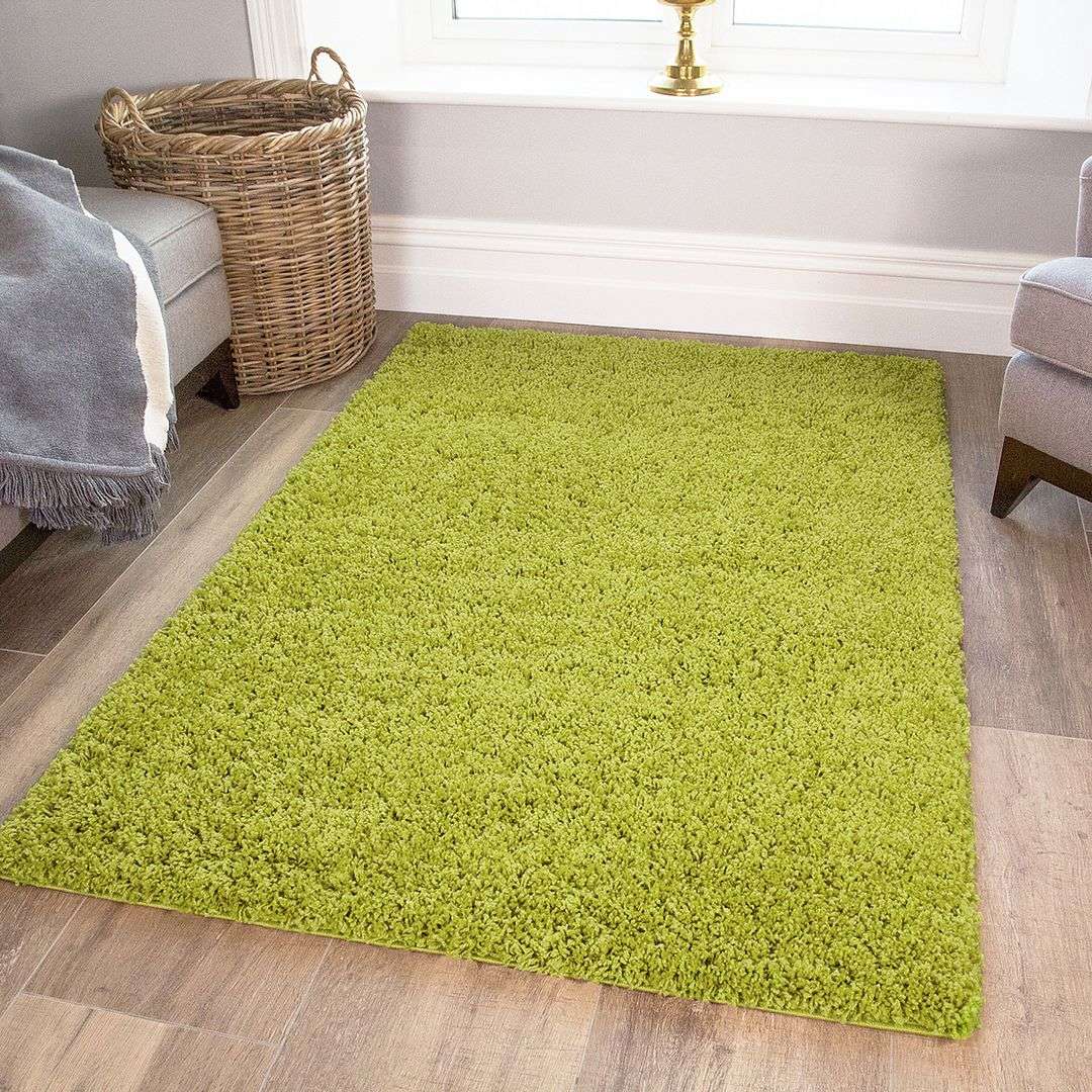 Fern Green Shaggy Rug - Image 3