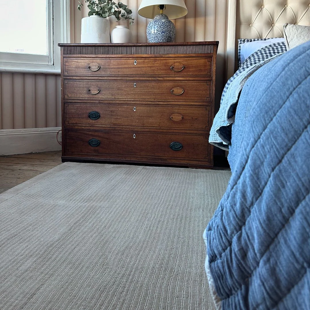 Grey Bordered Wool Rug - Olann Grey - Image 2