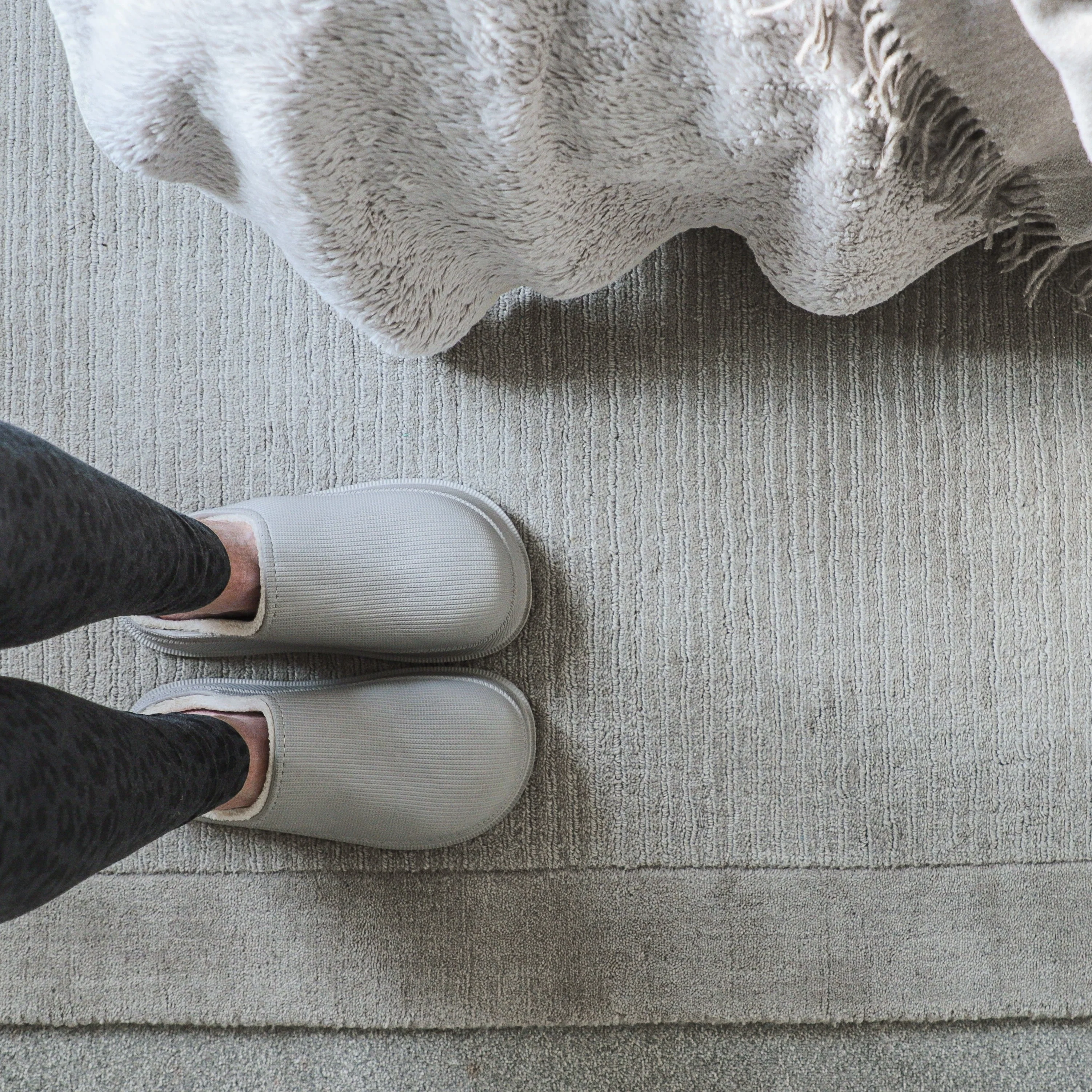 Grey Bordered Wool Rug - Olann Grey - Image 7