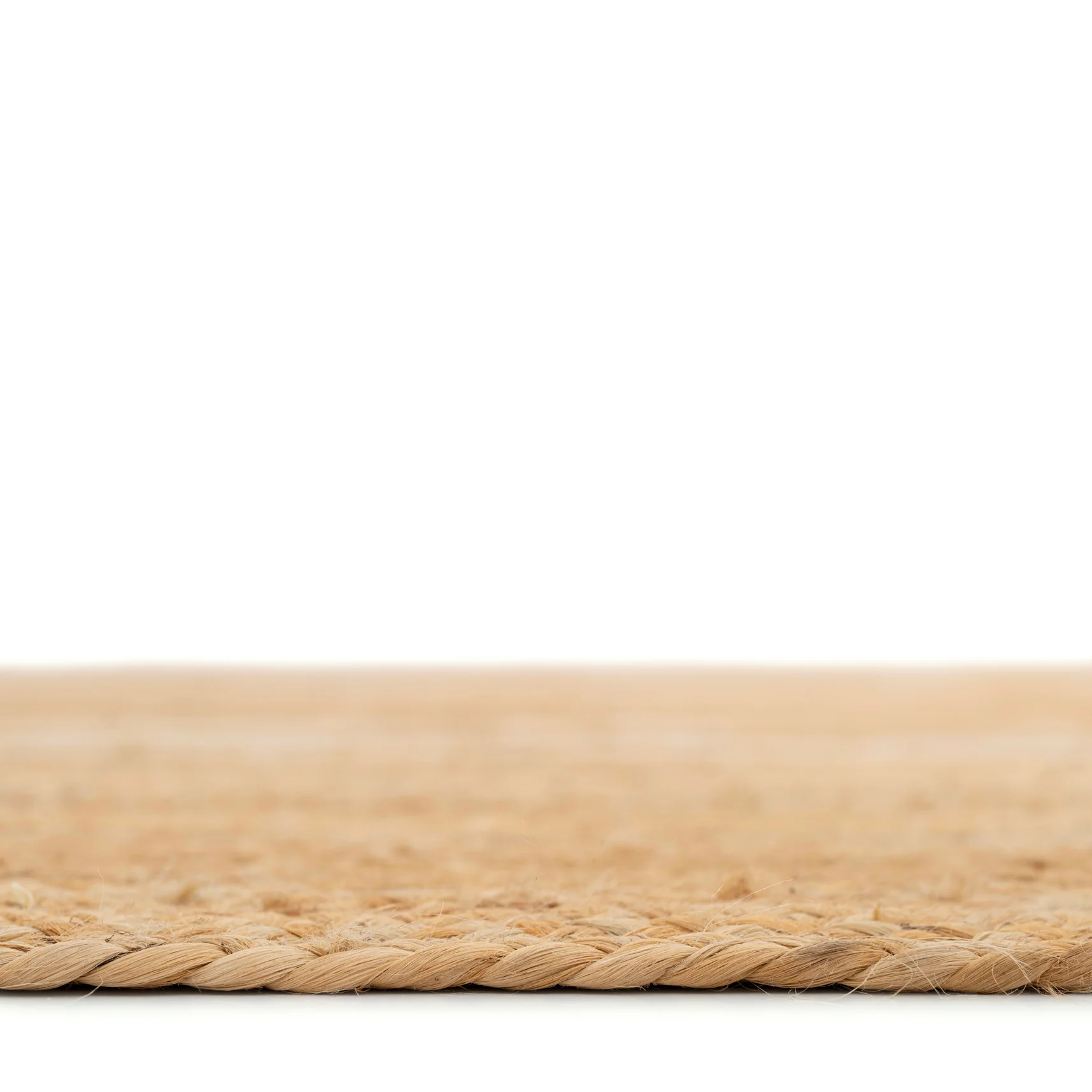Handwoven Brown Jute Braided Line Rug - Saria - Image 6