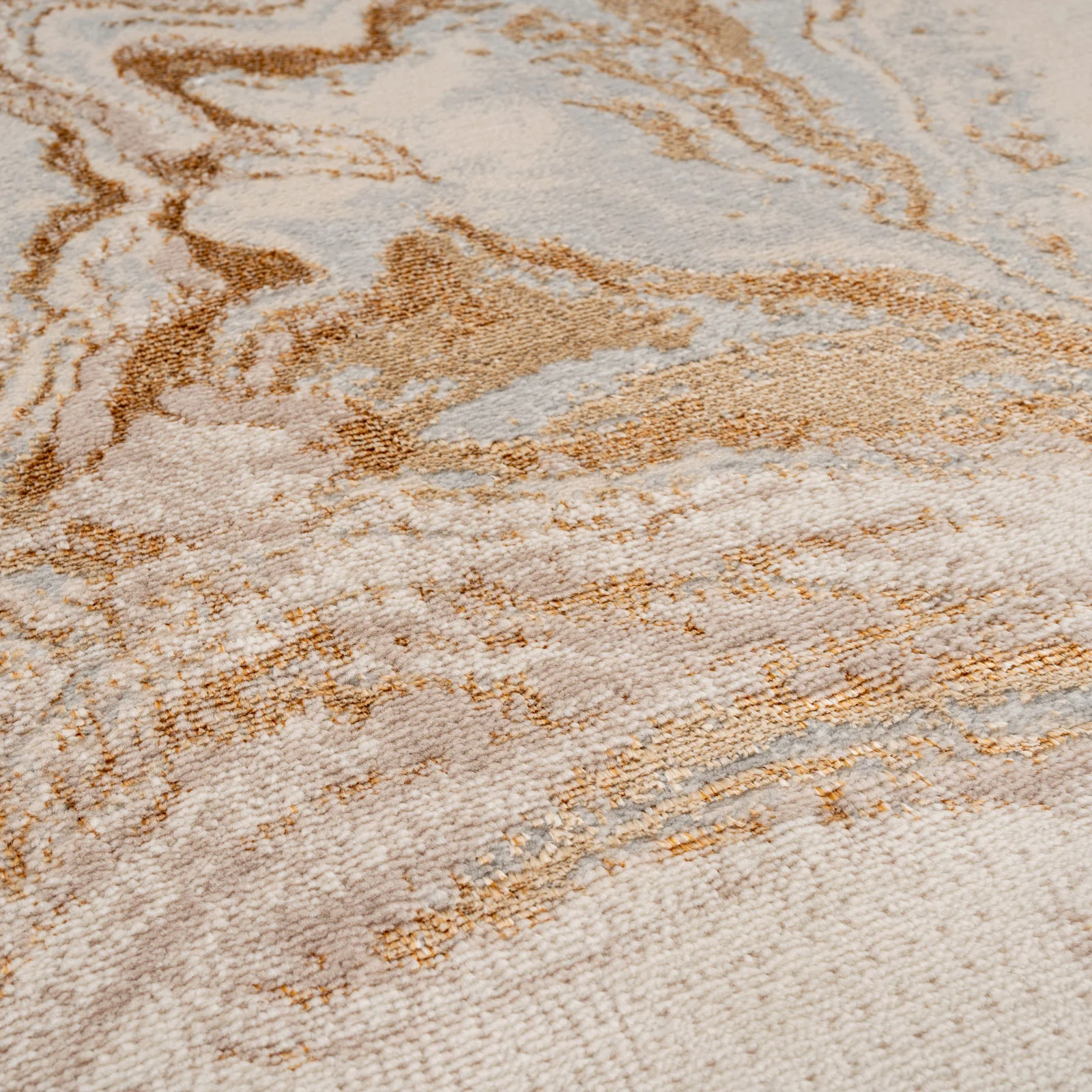 Luxury Marbling Beige Rug - Quartz - Image 5