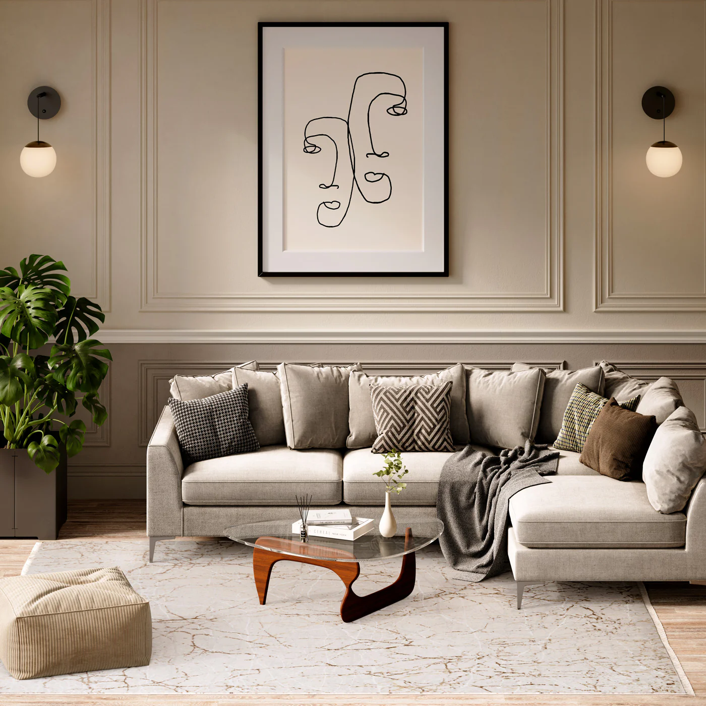 Marble Effect Lustre Rug - Ori - Image 2