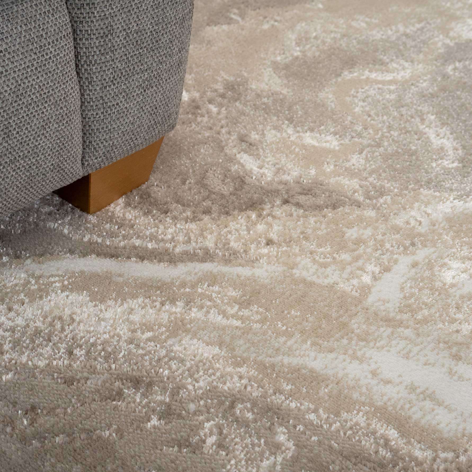 Modern Beige Textured Living Room Rug - Matki - Image 8