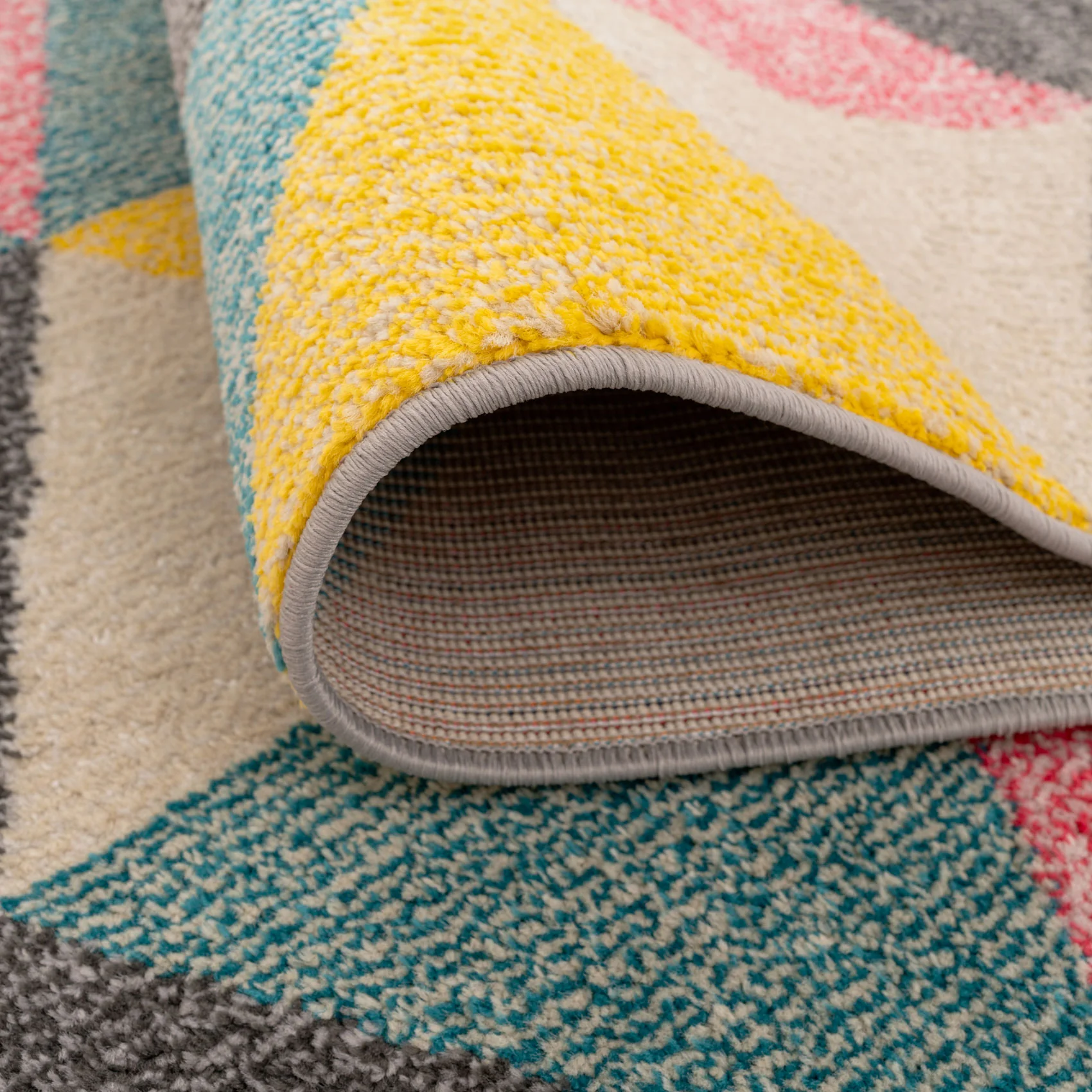 Multicolour Geometric Area Rug - Ataro - Image 2