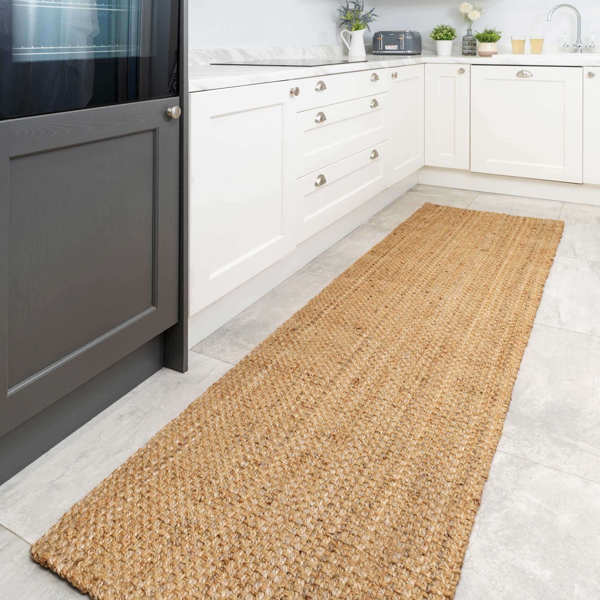 Natural Rustic Brown Bound Jute Rug - Panama - Image 6