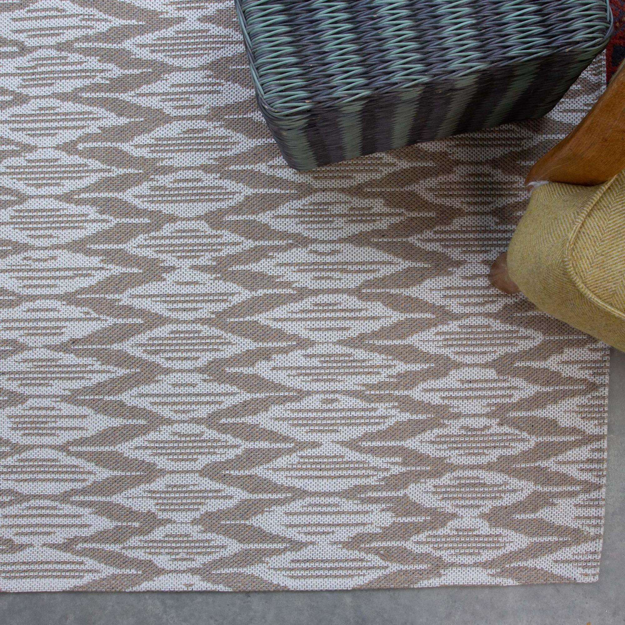 Natural Stripe Woven Sustainable Recycled Cotton Rug - Aden - Image 4