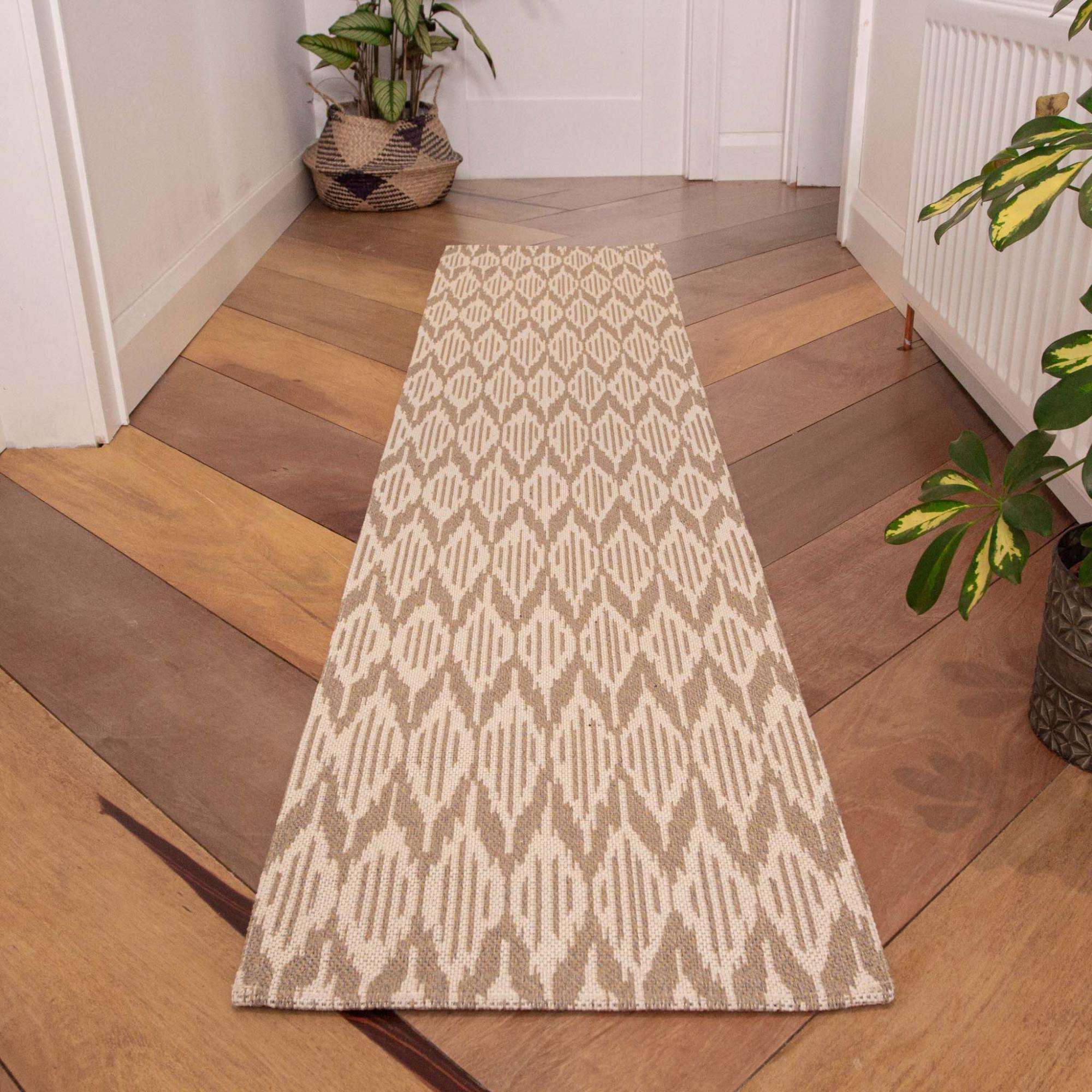 Natural Stripe Woven Sustainable Recycled Cotton Rug - Aden - Image 7