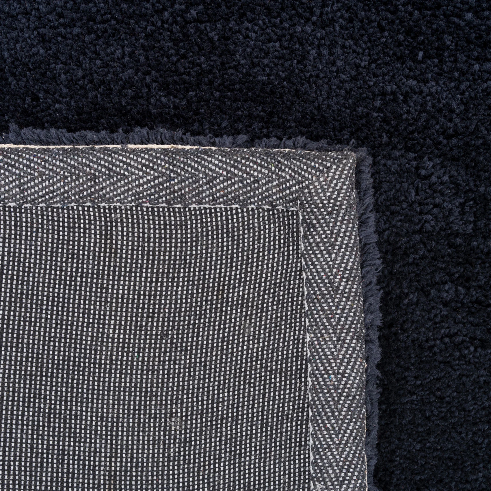 Navy Blue Shaggy Rug - Image 7