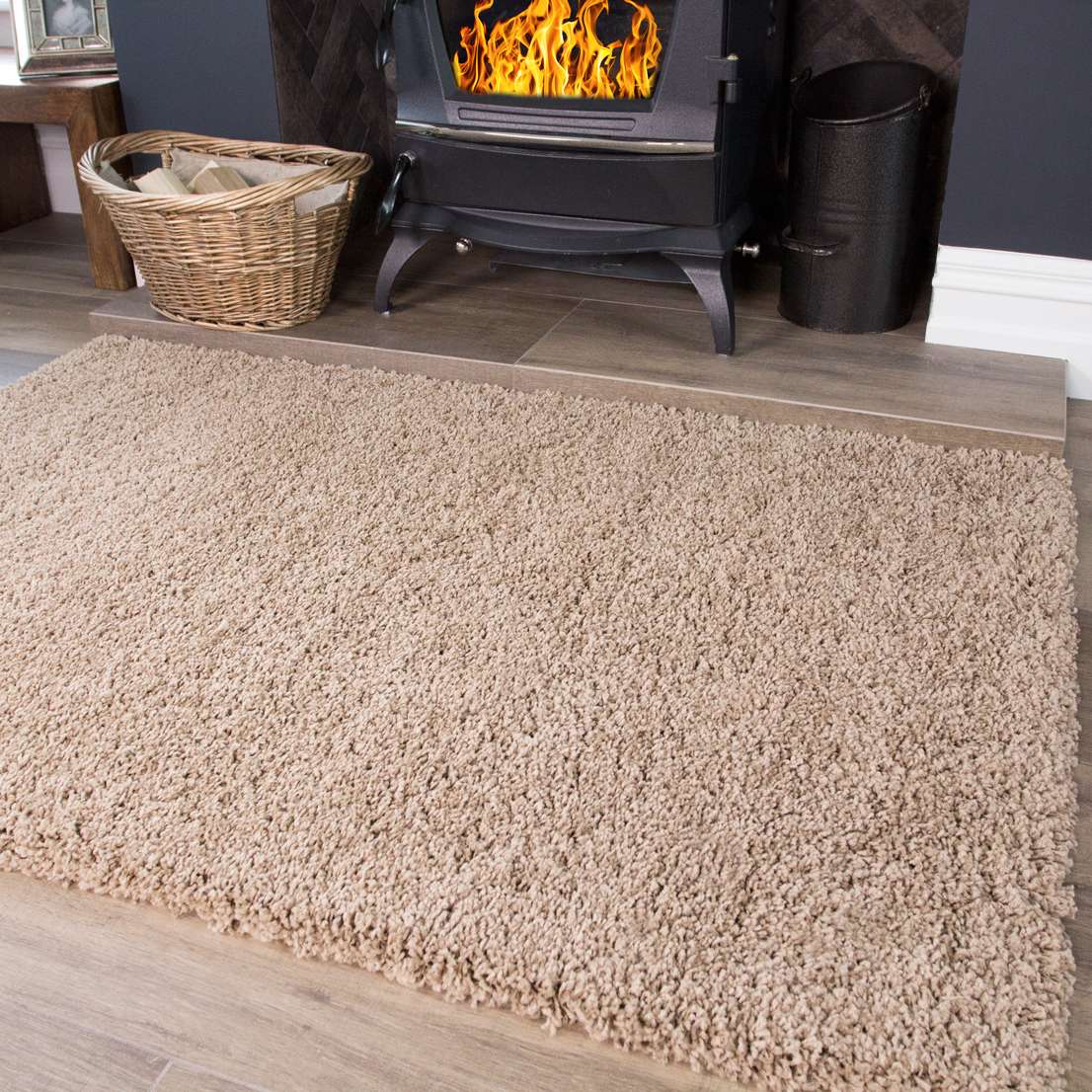 Oatmeal Shaggy Runner Rug - Image 5
