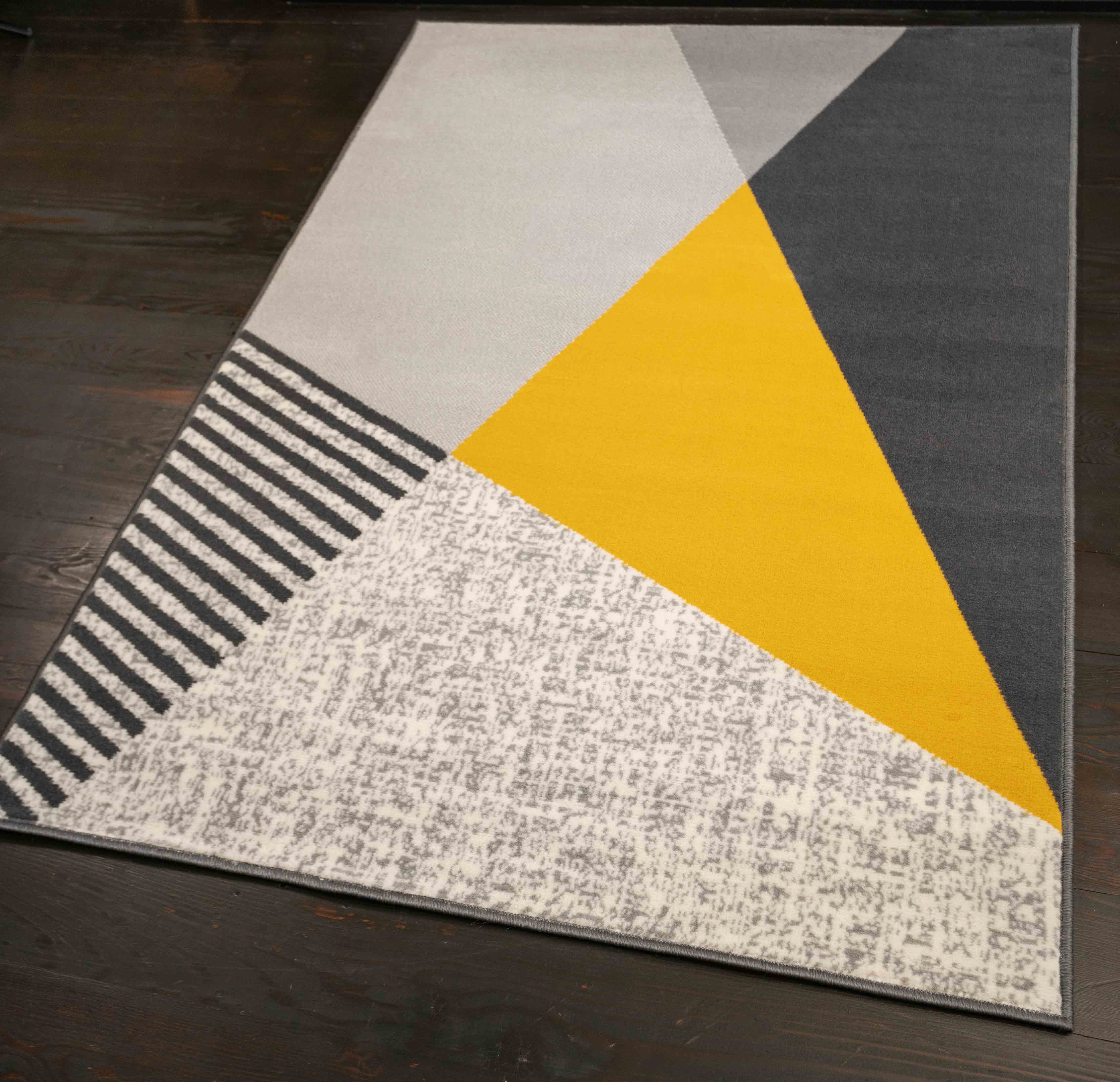 Ochre Grey Fractured Rug - Image 5