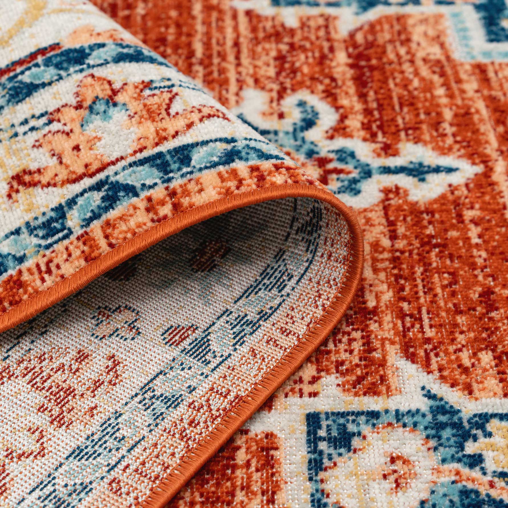 Terracotta Orange Oriental Area Rug - Antik - Image 6
