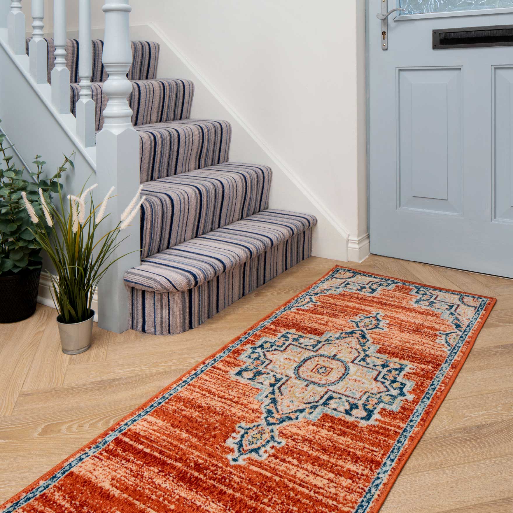 Terracotta Orange Oriental Area Rug - Antik - Image 9