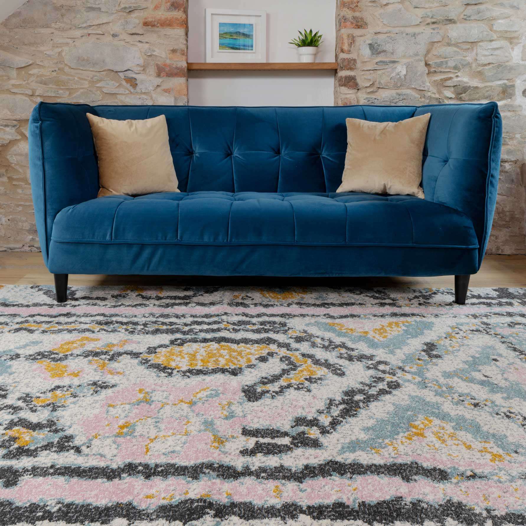 Pastel Tribal Print Area Room Rug - Image 6