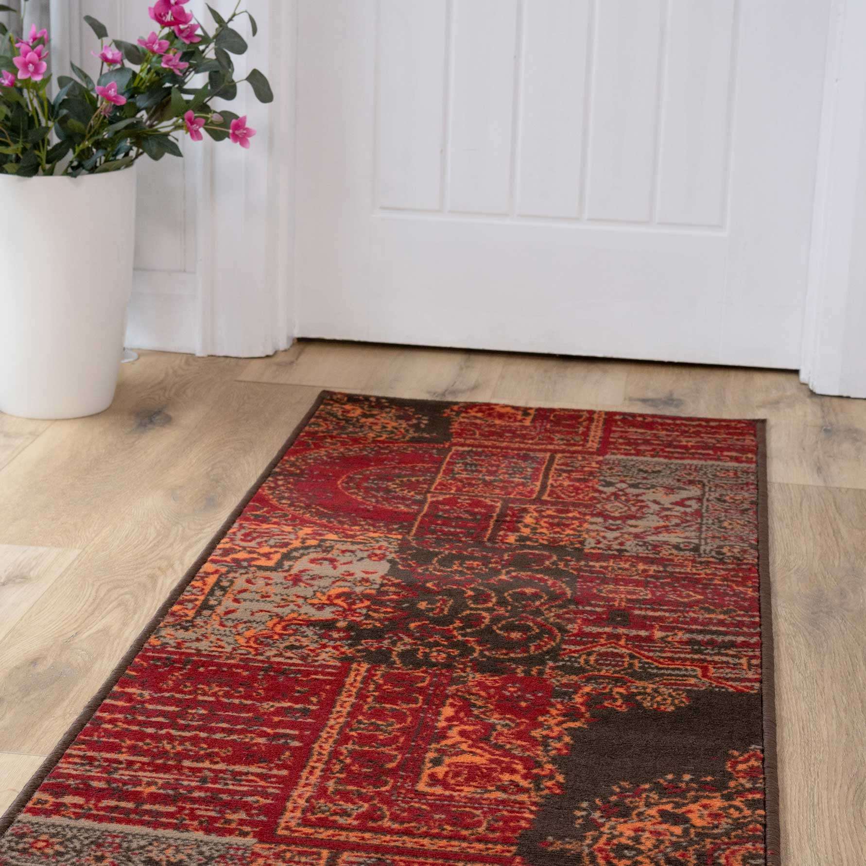 Patchwork Wine Hall Runner Rug - Image 3
