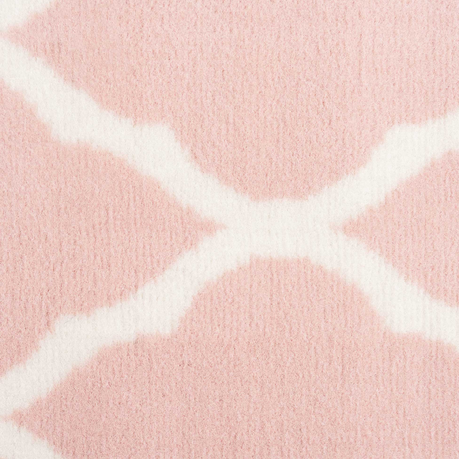 Pink Blush Moroccan Trellis Living Room Rug - Image 5