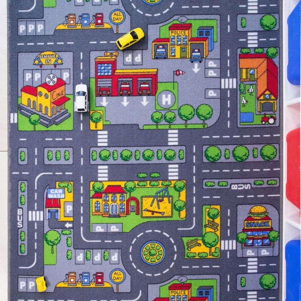 Play Town Village Roads Kids Rug - Image 3
