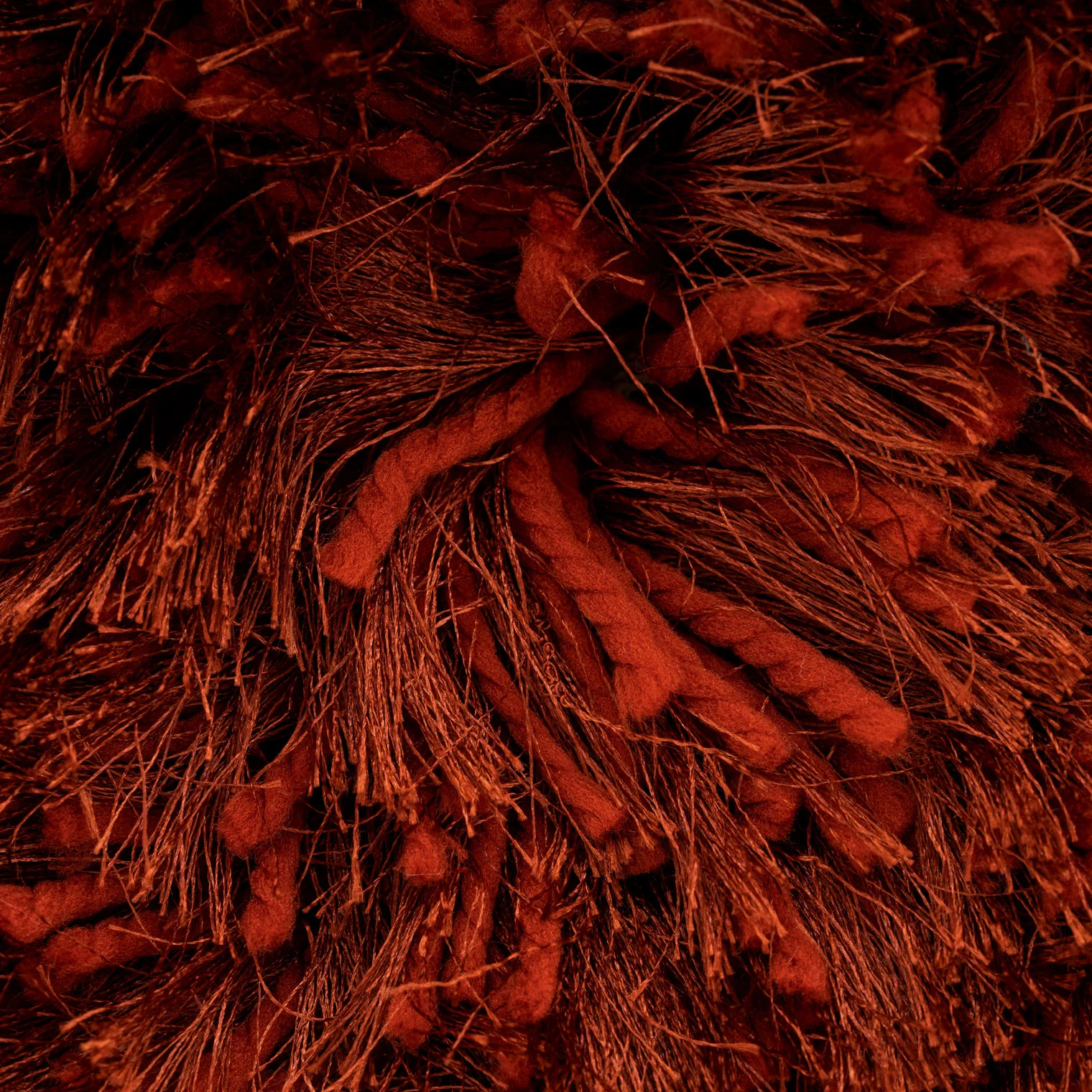 Plush Soft Rust Orange Shaggy Rug - Zia - Image 6