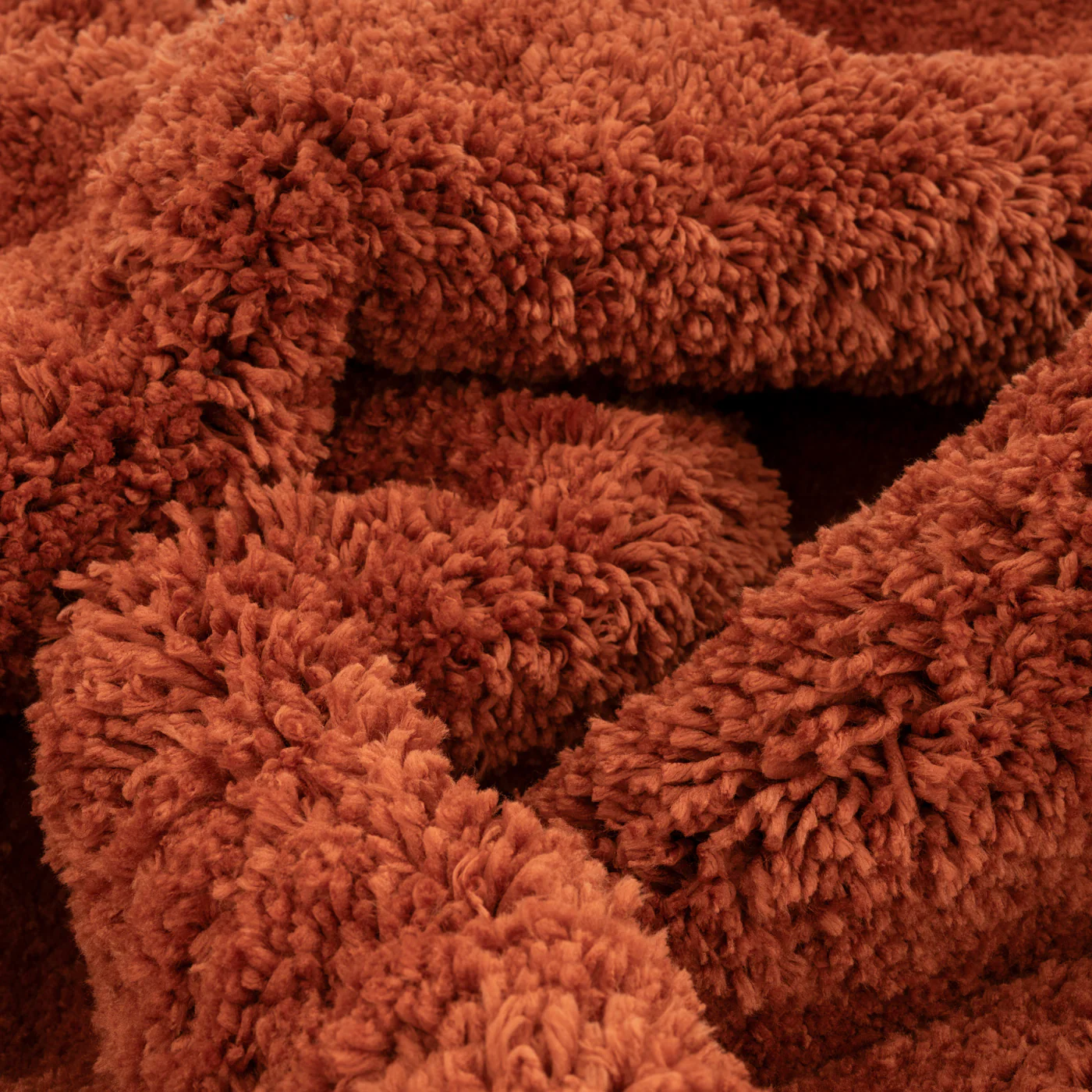 Premium Washable Terracotta Shaggy Rug - Image 6