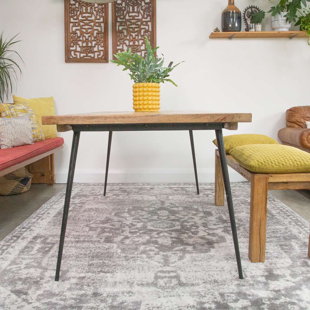Round Circle Faded Distressed Grey Oriental Rug - Image 5