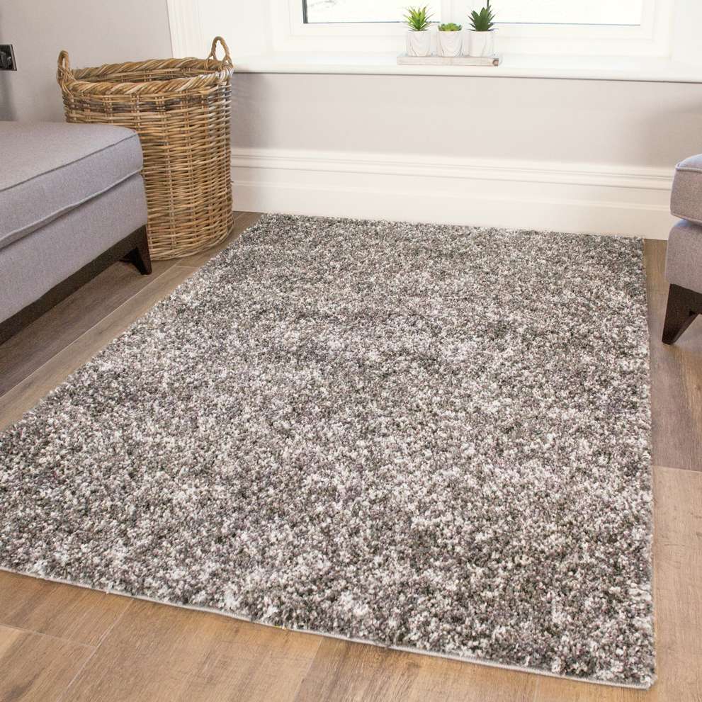 Silver Shaggy Round Circle Rug for Living Room - Image 5