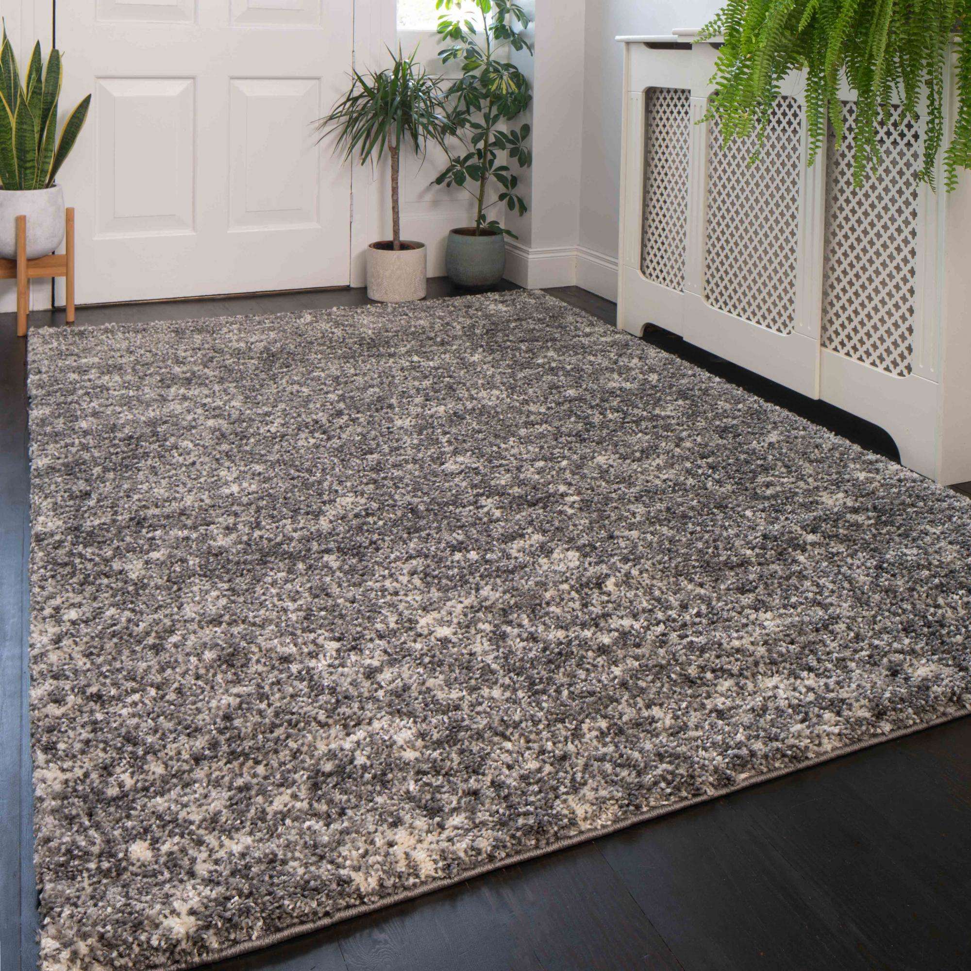Silver Shaggy Rug for Living Room - Image 5