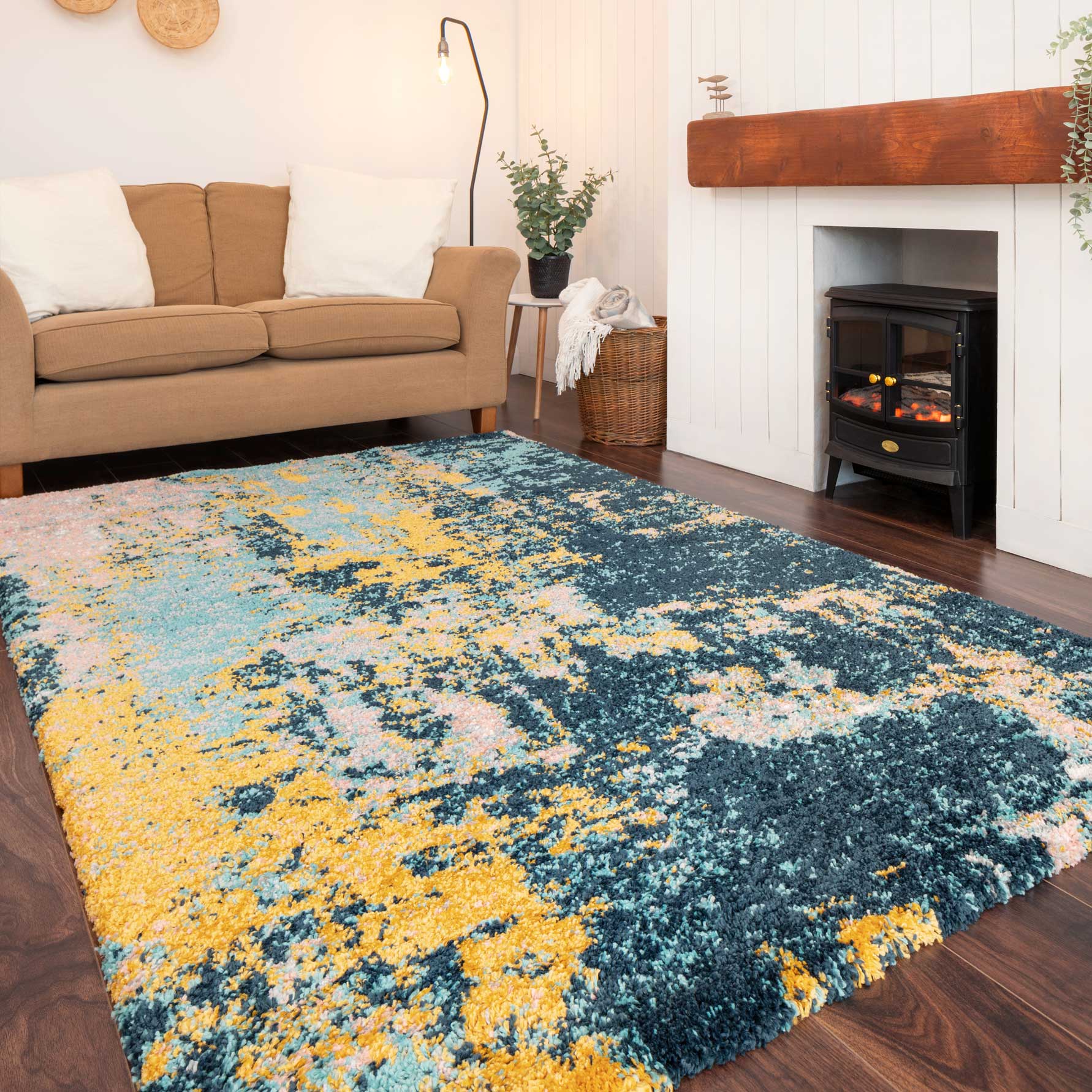 Soft Abstract Shaggy Rug - Cherish - Image 4