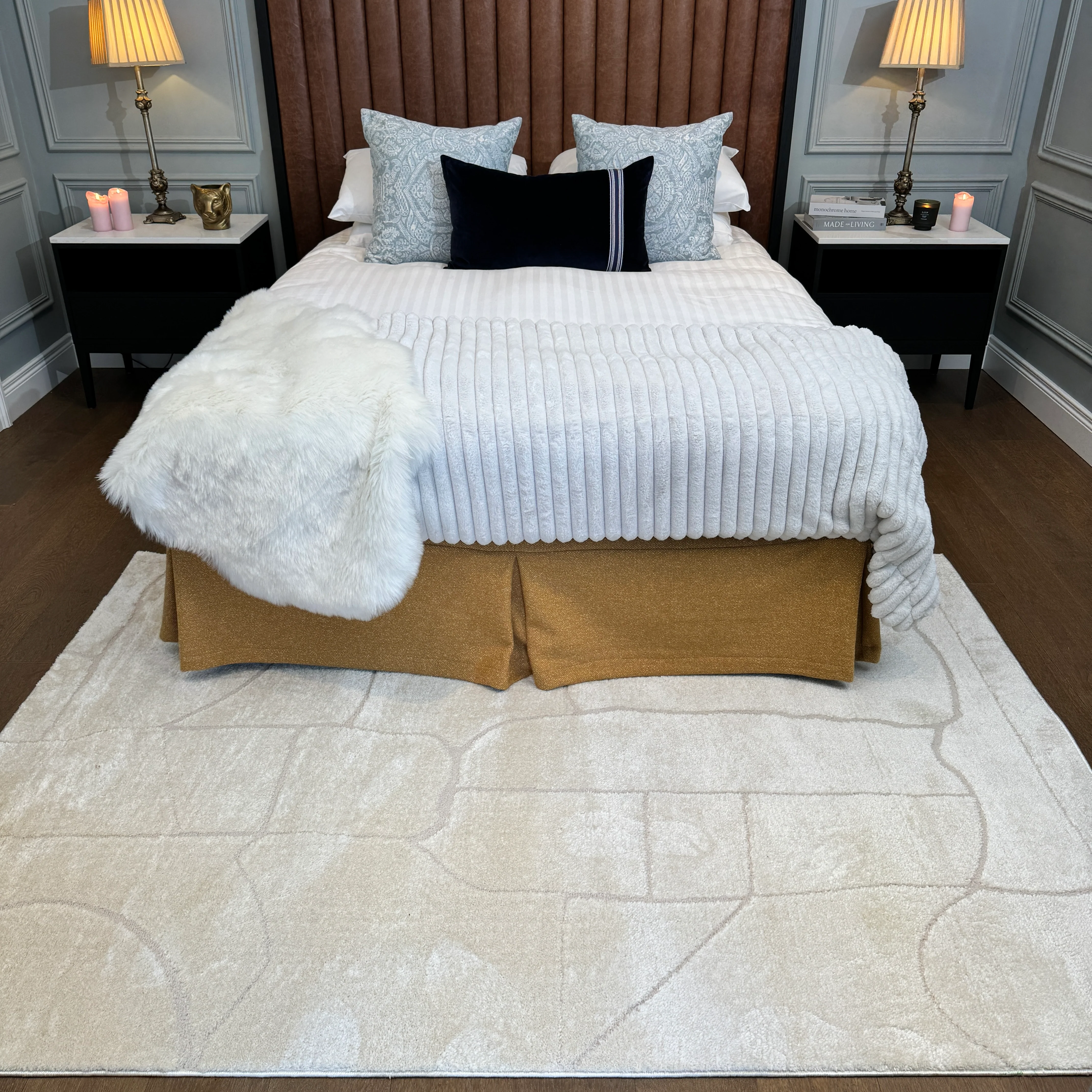 Soft Cream Abstract Rug - Aura - Image 4