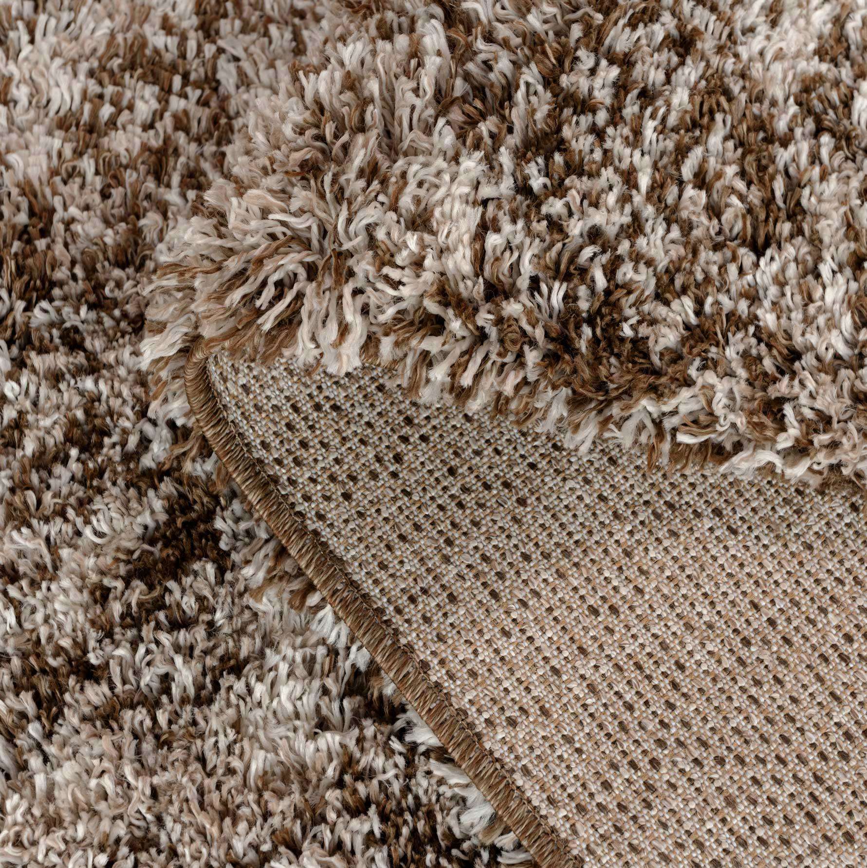 Soft Mottled Brown Shaggy Hall Rug - Image 5