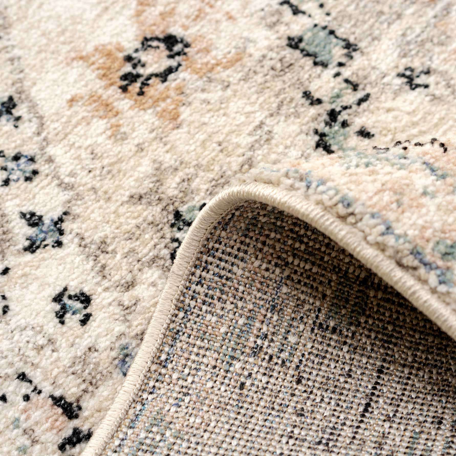 Soft Natural Blue Aztec Hallway Rug - Image 7