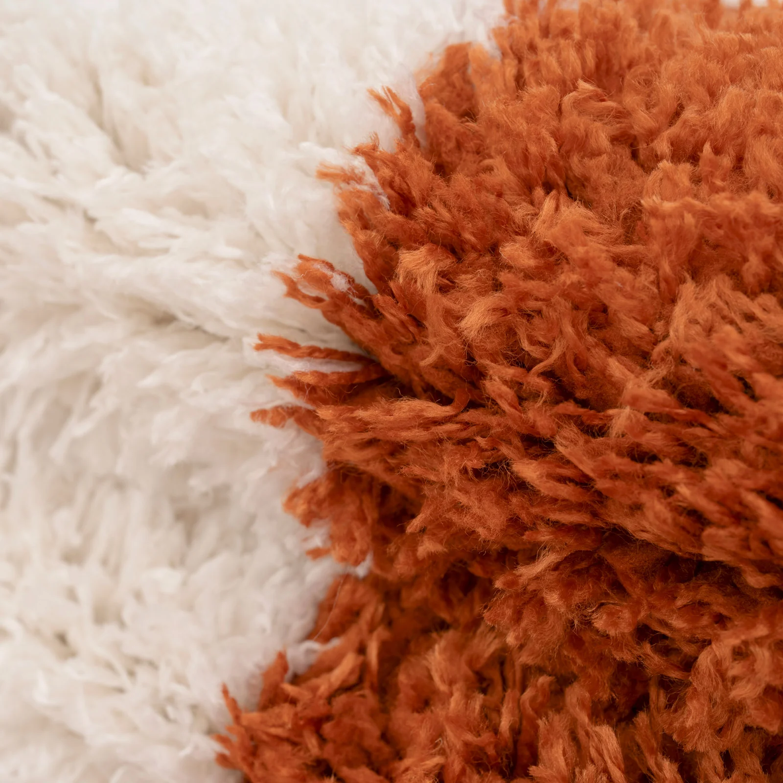 Soft Rust Checkerboard Shaggy Rug - Gigi - Image 9