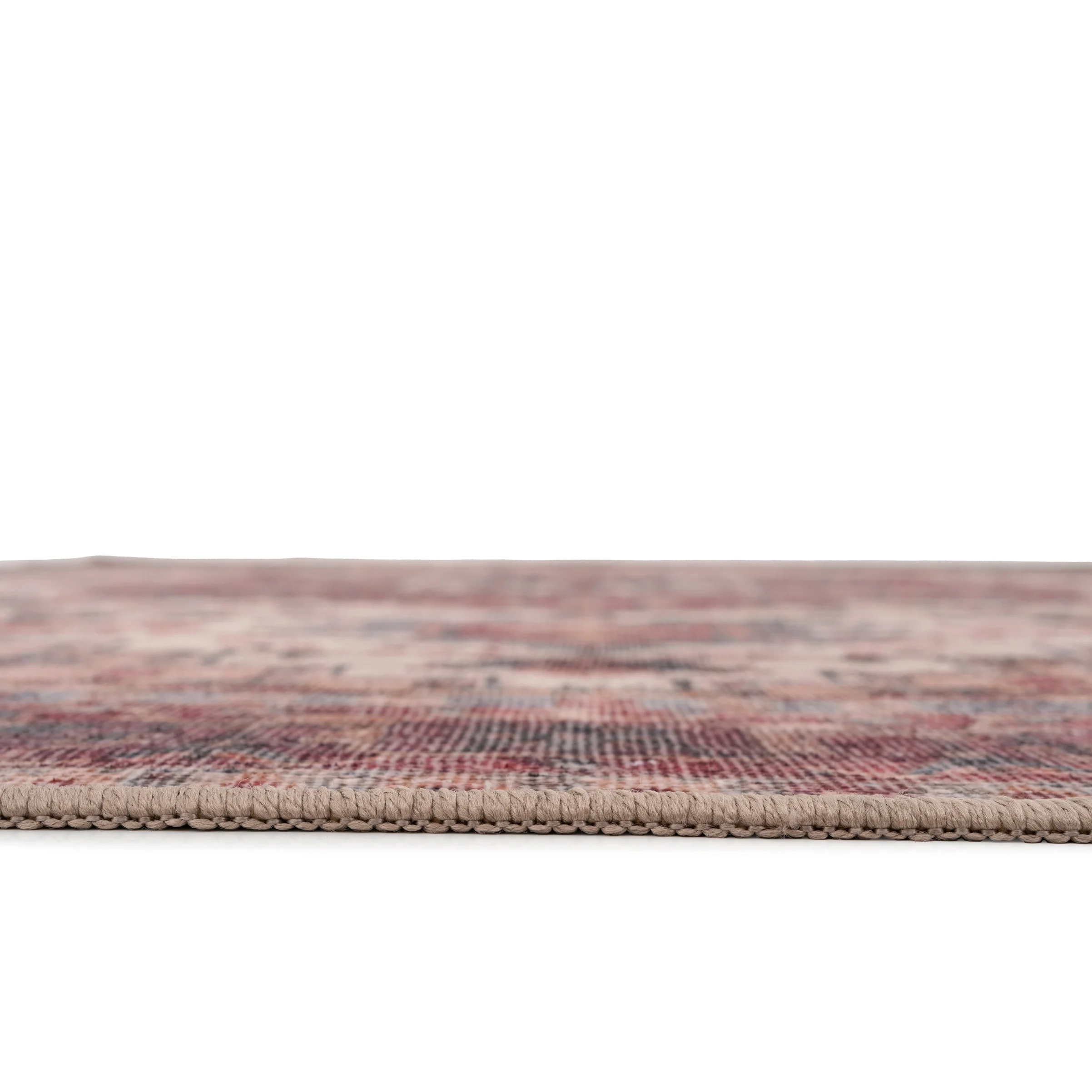 Soft Washable Traditional Burgundy Runner - Rubyana - Image 6