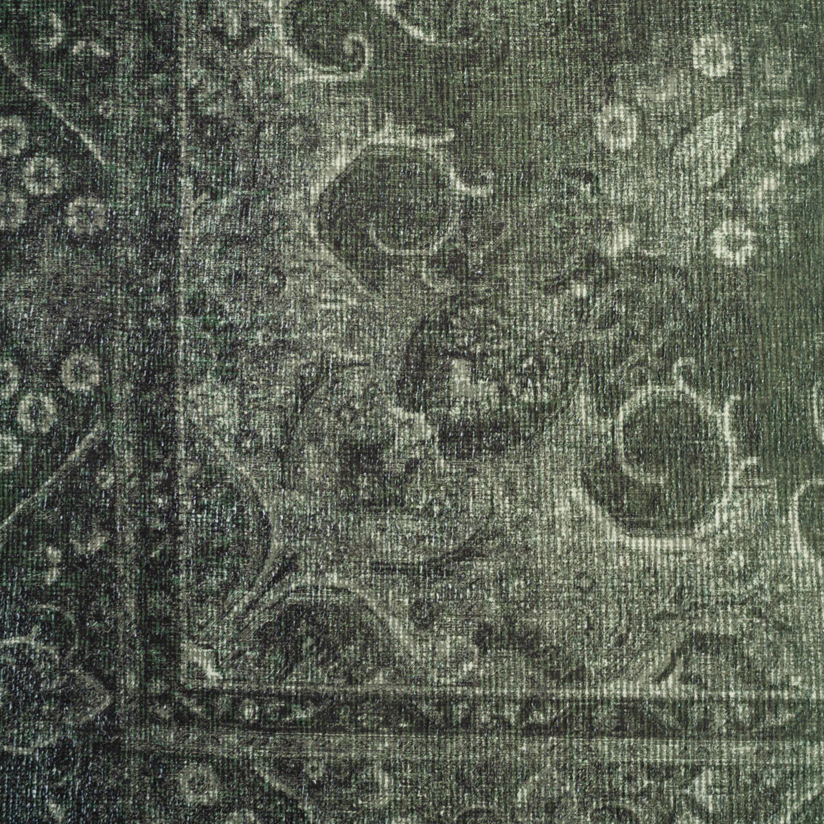 Soft Washable Green Medallion Runner - Maisie - Image 5