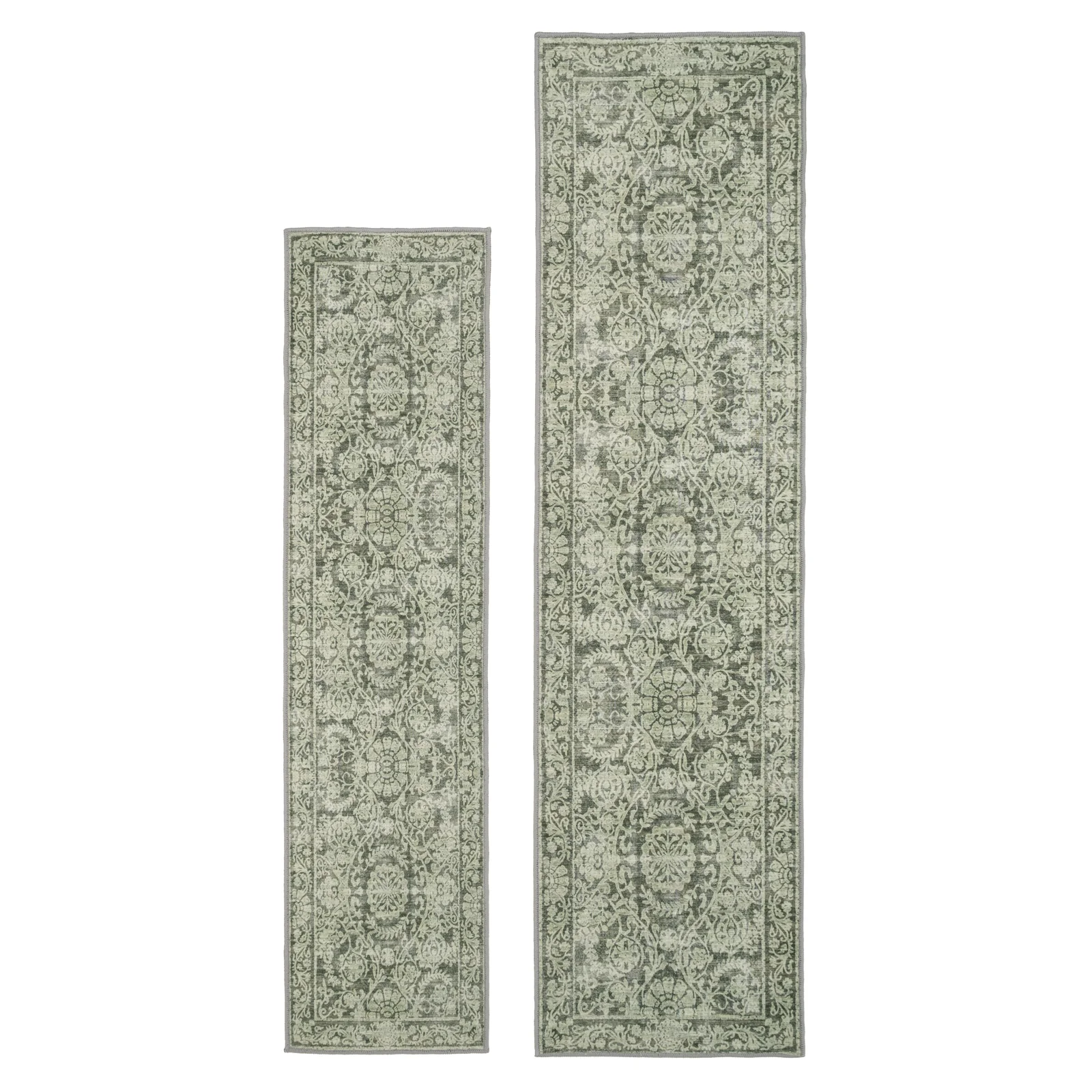 Soft Washable Green Motif Rug - Pippa - Image 14