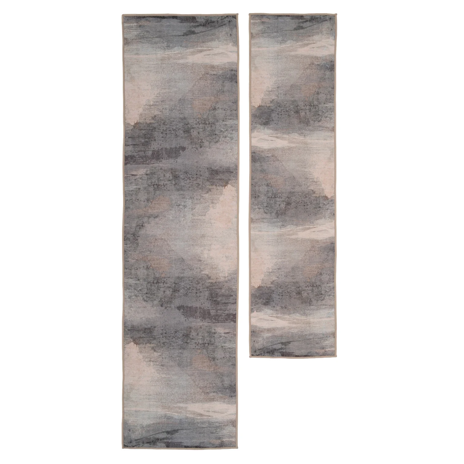 Soft Washable Grey Abstract Runner - Dara - Image 2