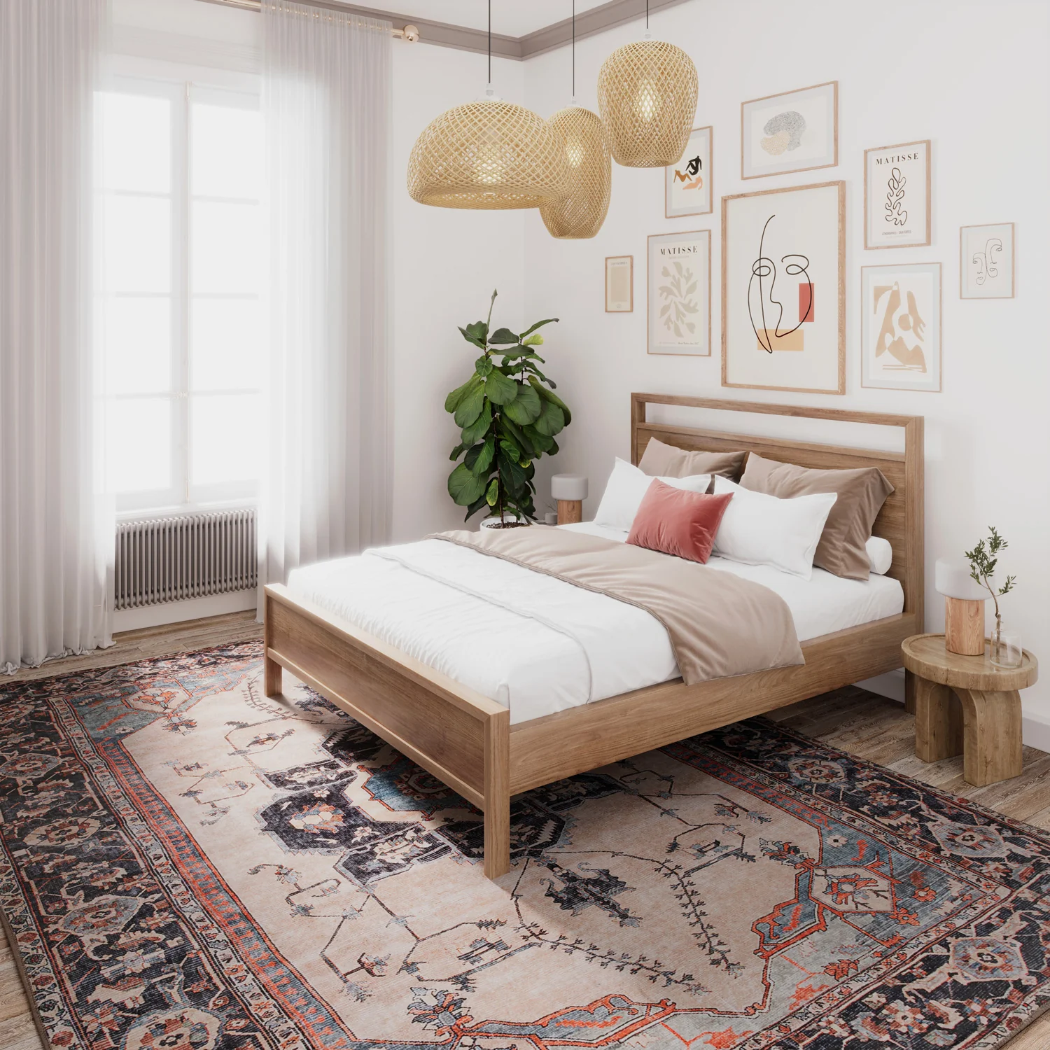 Soft Washable Blue Heritage Rug - Hazel - Image 7