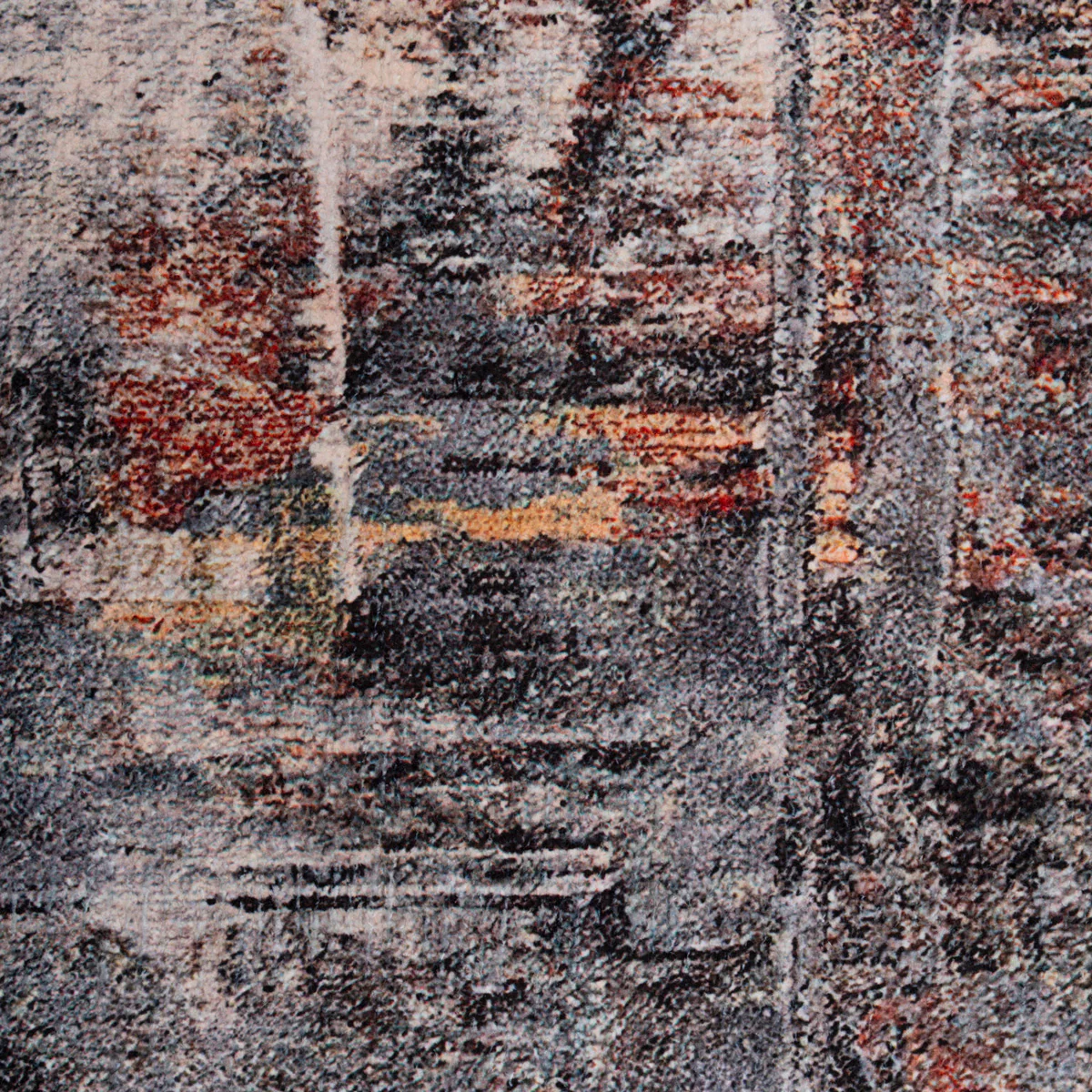 Soft Washable Abstract Grey Indoor Mat - Tara - Image 3