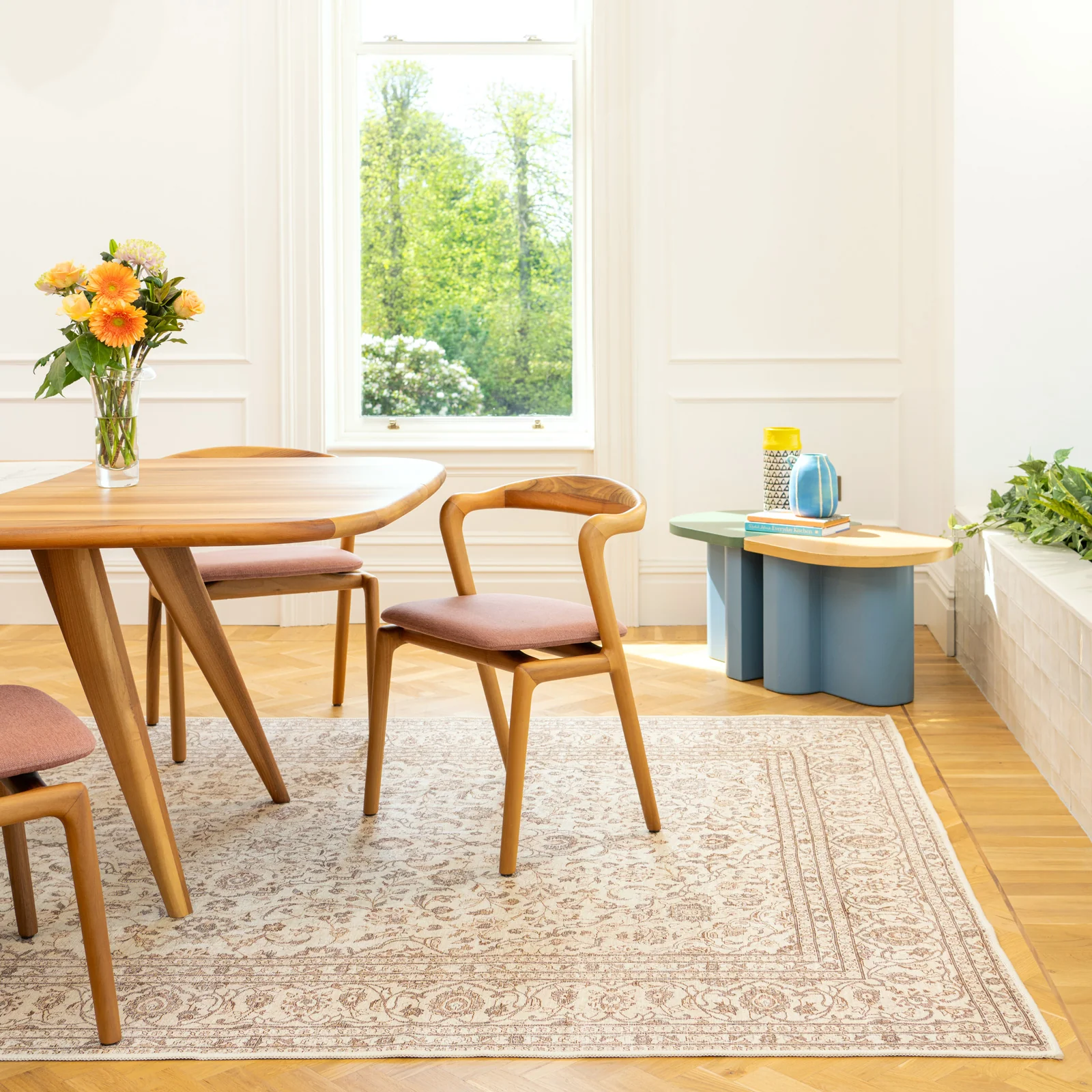 Soft Washable Cream Vintage Rug - Adeline - Image 4